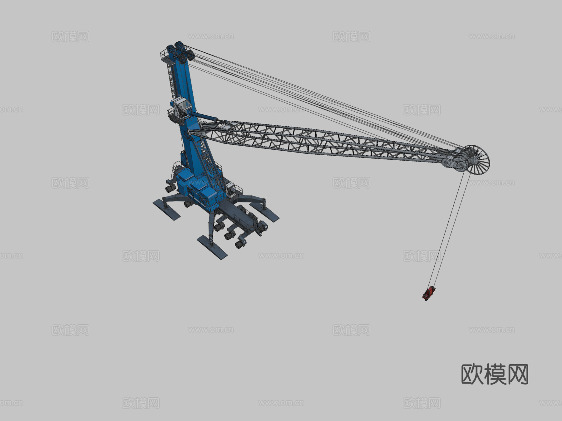 移动式港口起重机su模型