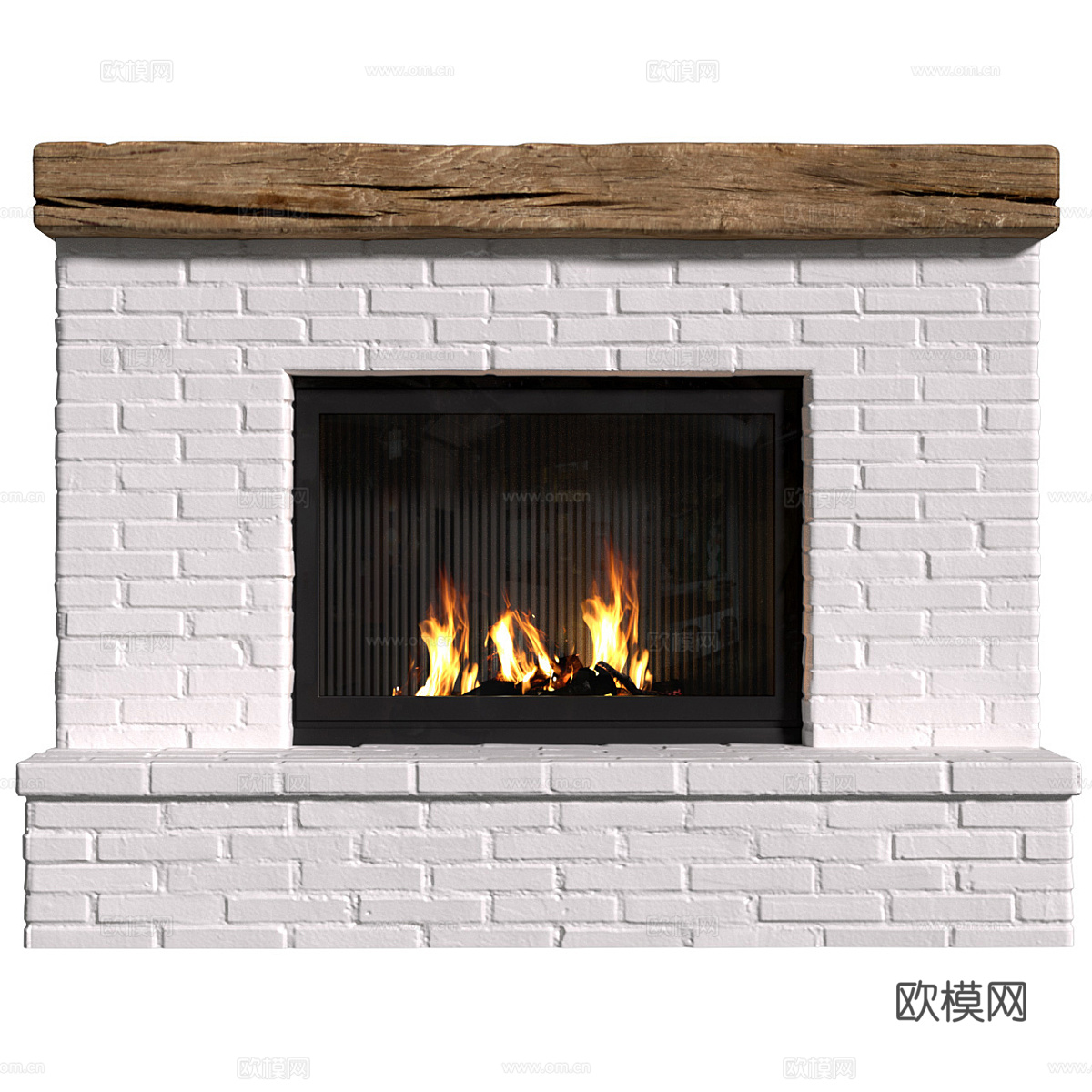壁炉3d模型下载（渲染图1）