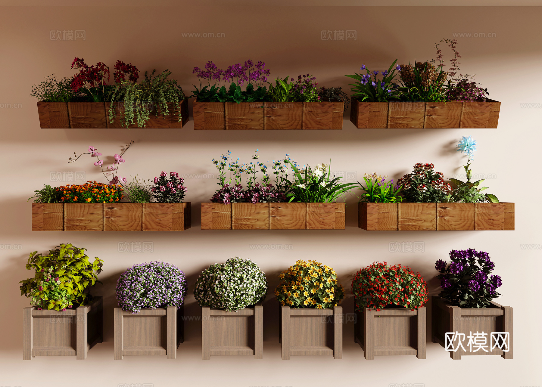 花草箱su模型下载（渲染图2）