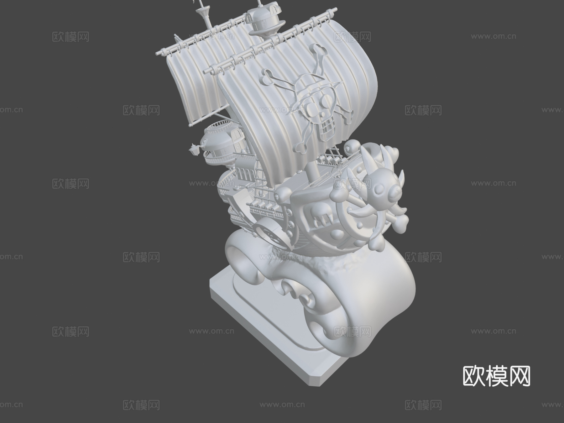 船雕塑模型su模型