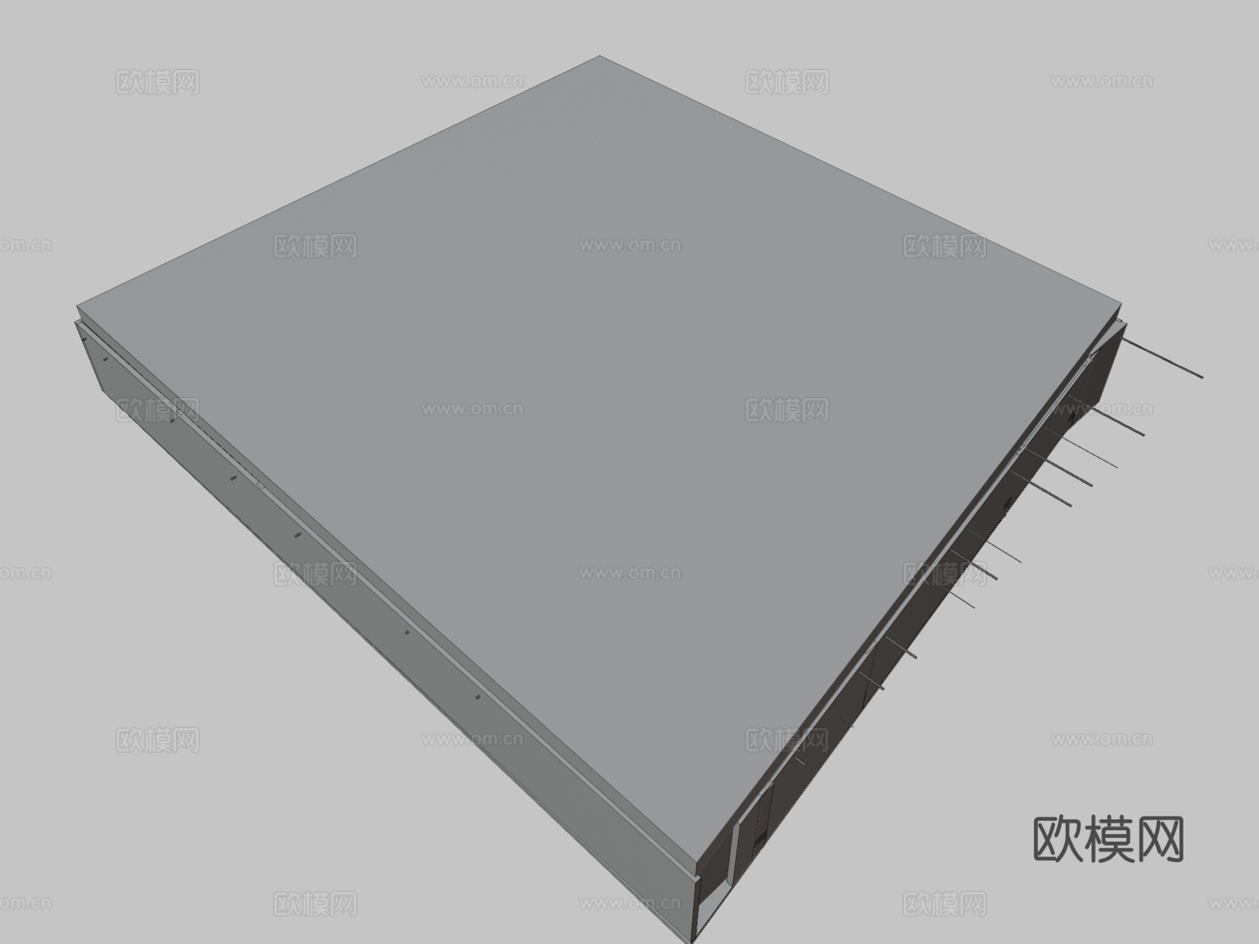 地下停车场su模型下载（渲染图3）