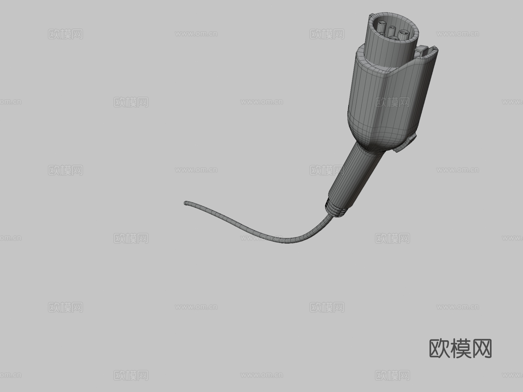 电动汽车充电插头su模型