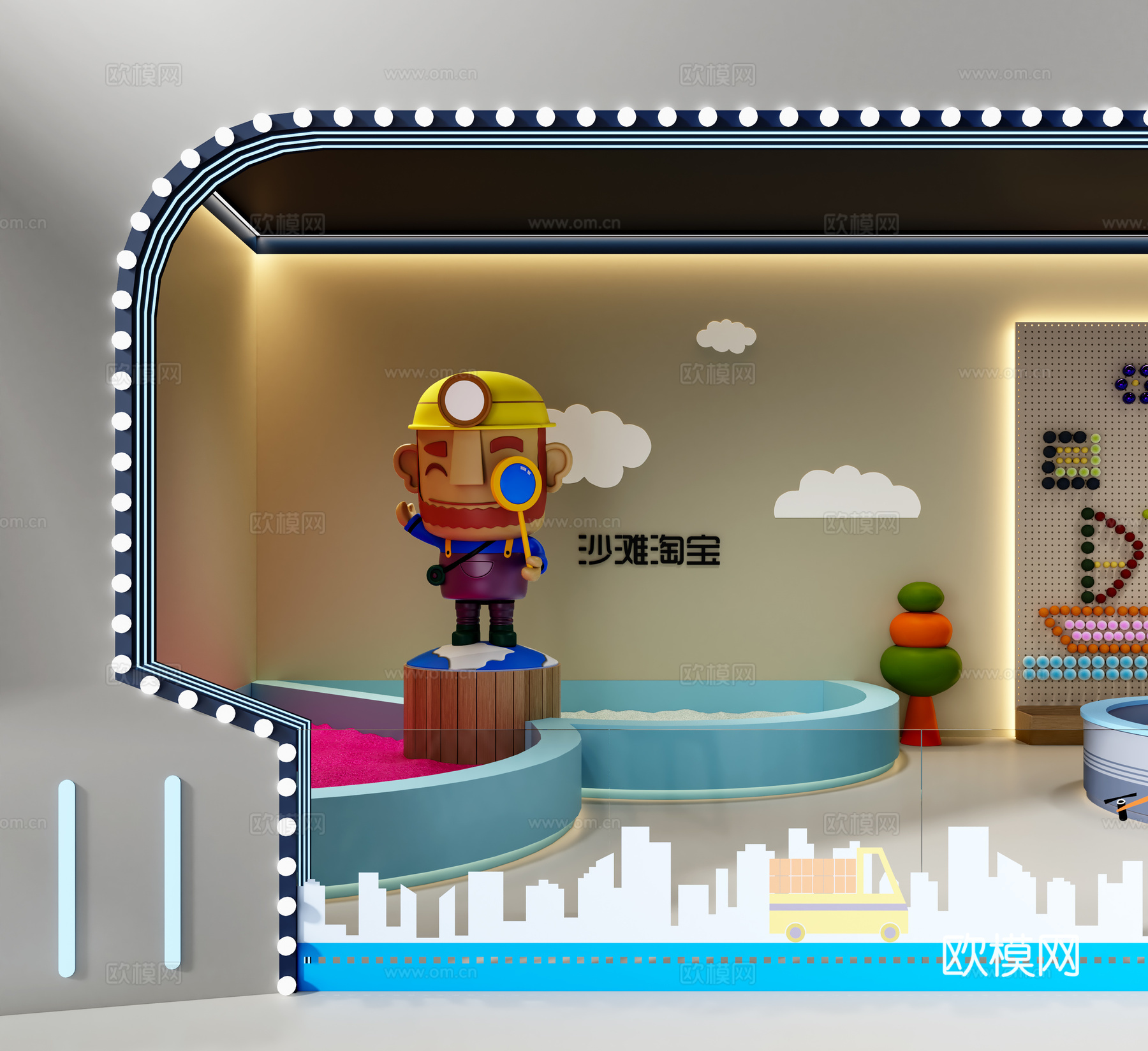 现代儿童海洋宝藏乐园su模型下载（渲染图4）