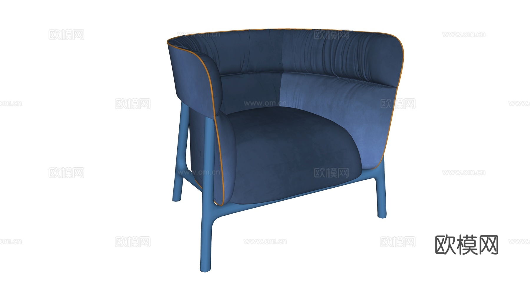 欧式休闲椅su模型下载（渲染图1）