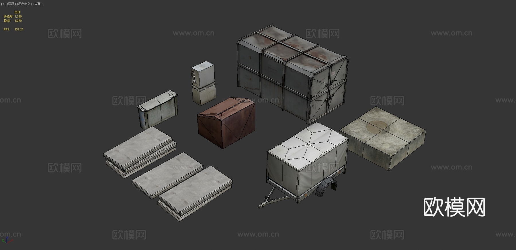 工业箱子su模型下载（渲染图4）