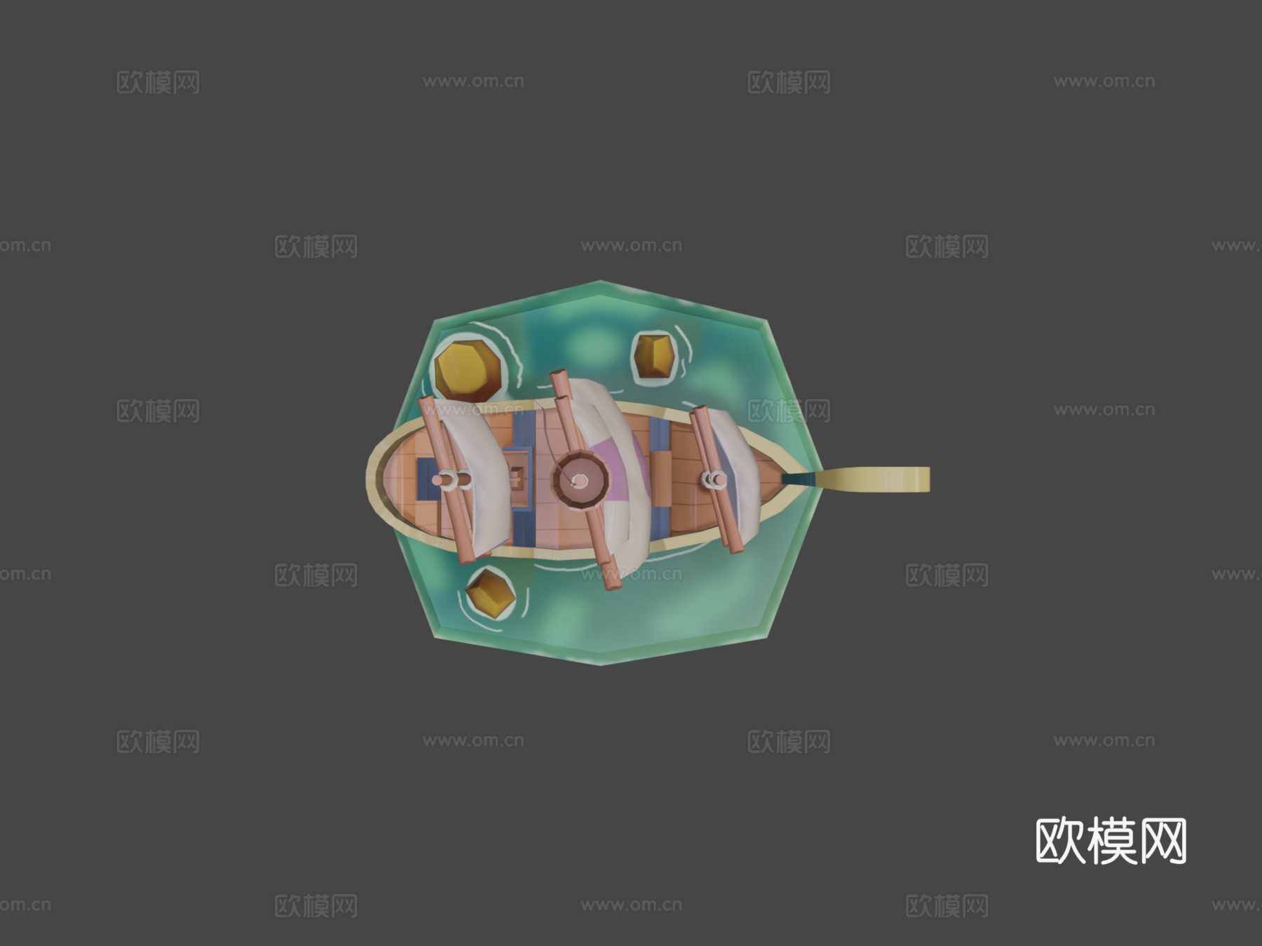 玩具 海盗船su模型下载（渲染图8）