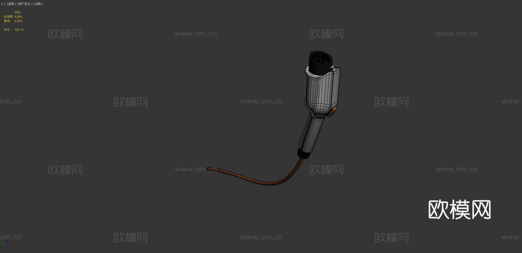 电动汽车充电插头su模型