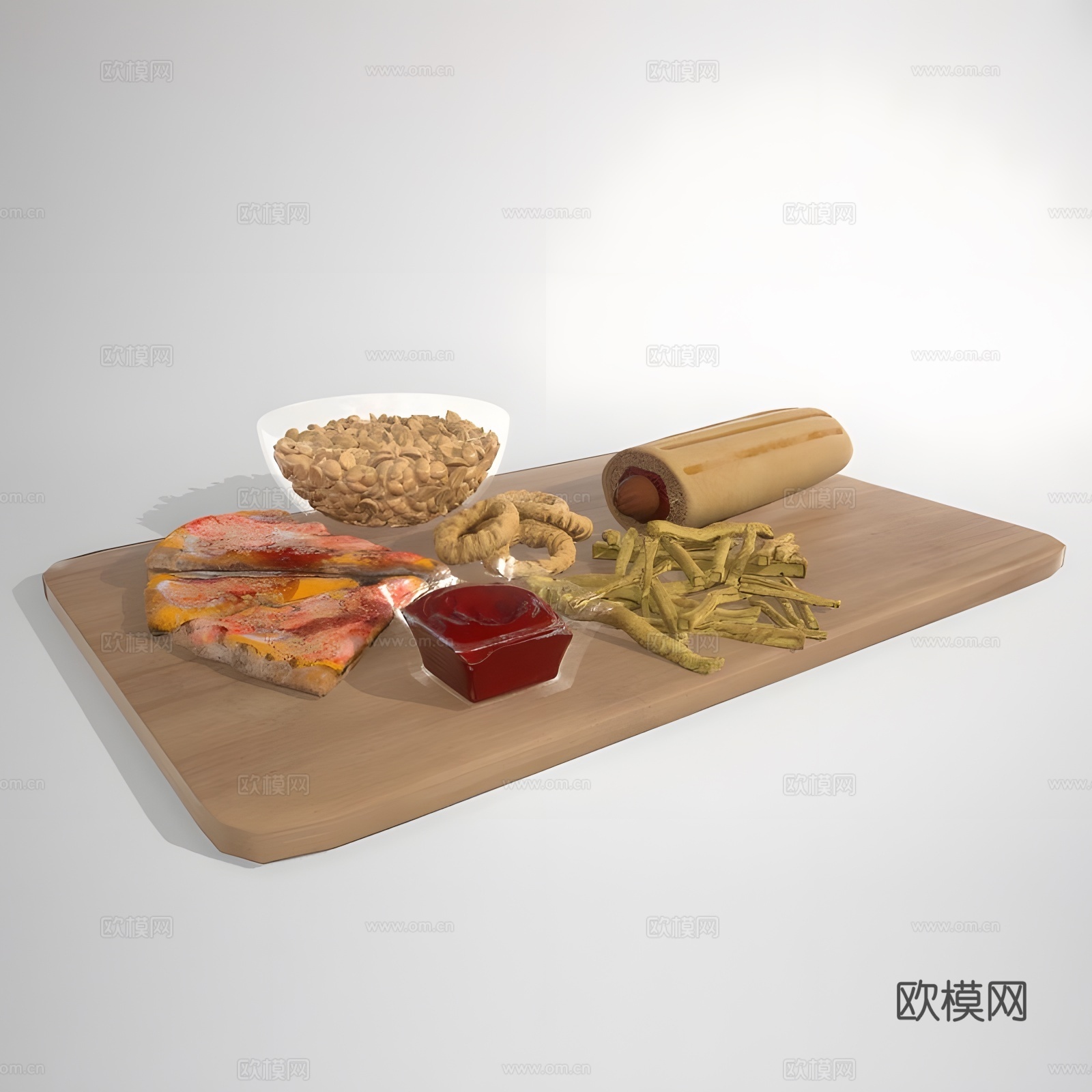 食物 美食 快餐3d模型