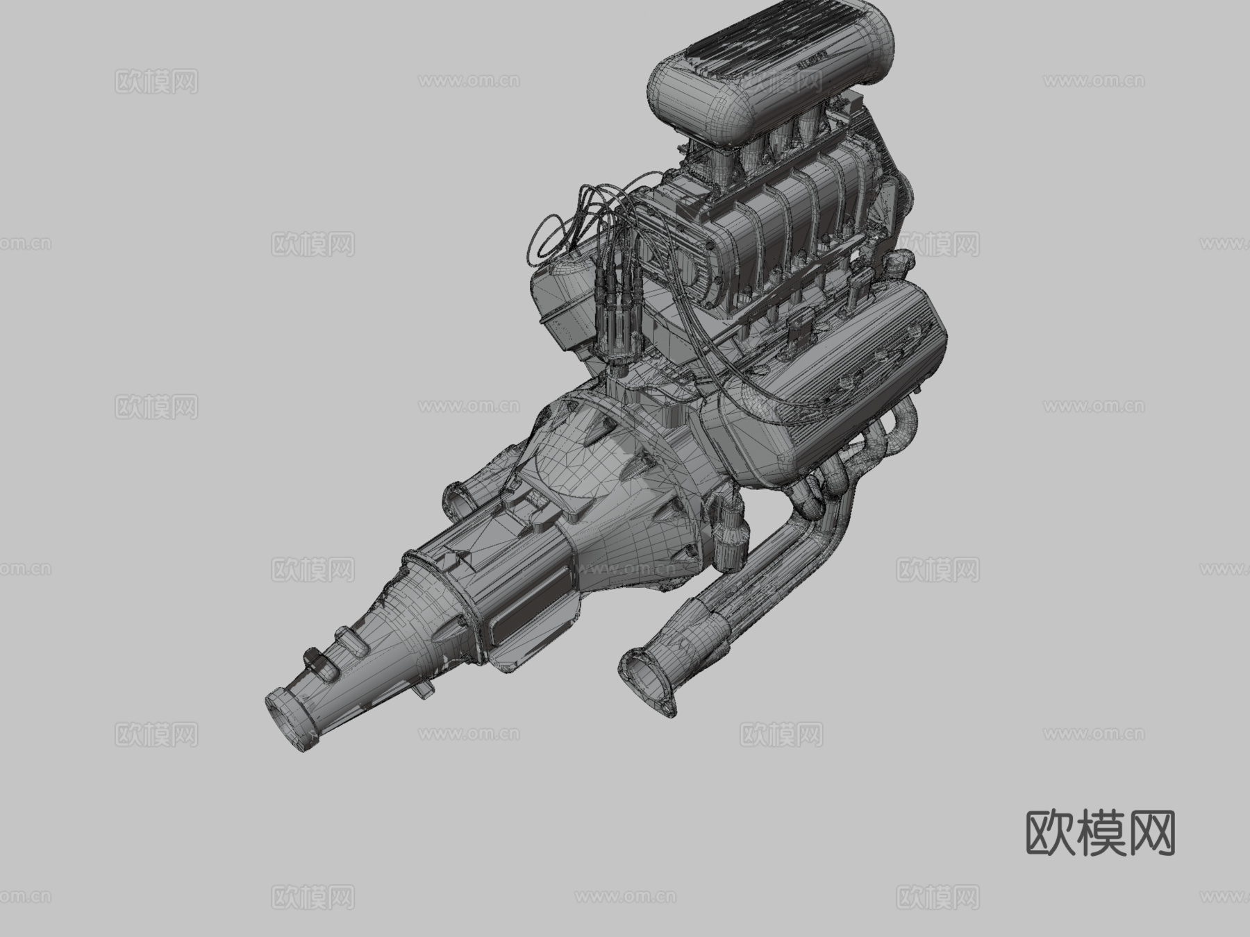 发动机su模型下载（渲染图3）