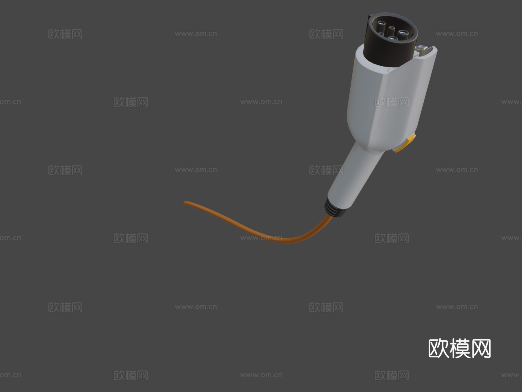电动汽车充电插头su模型
