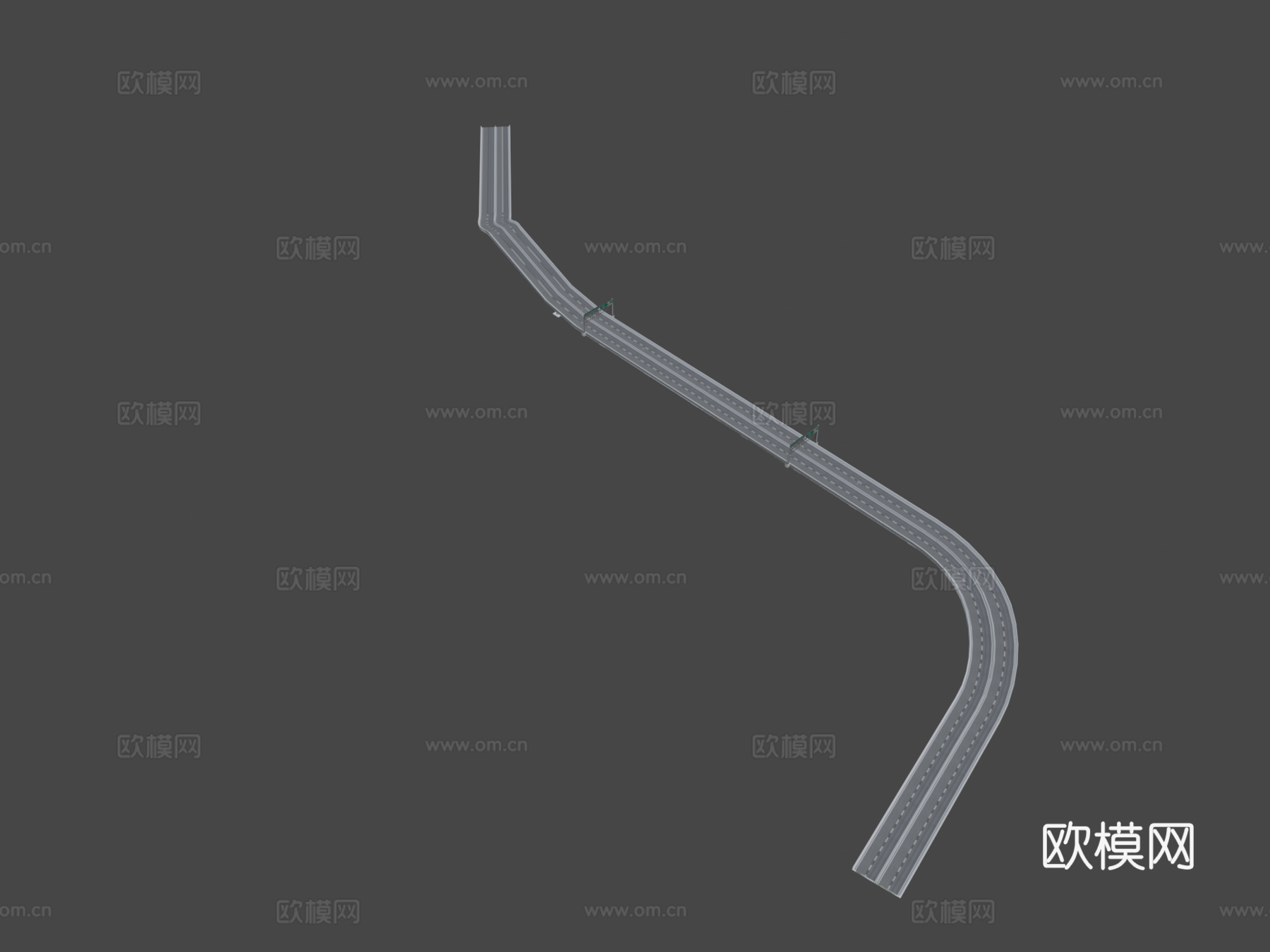 高速公路立交桥su模型