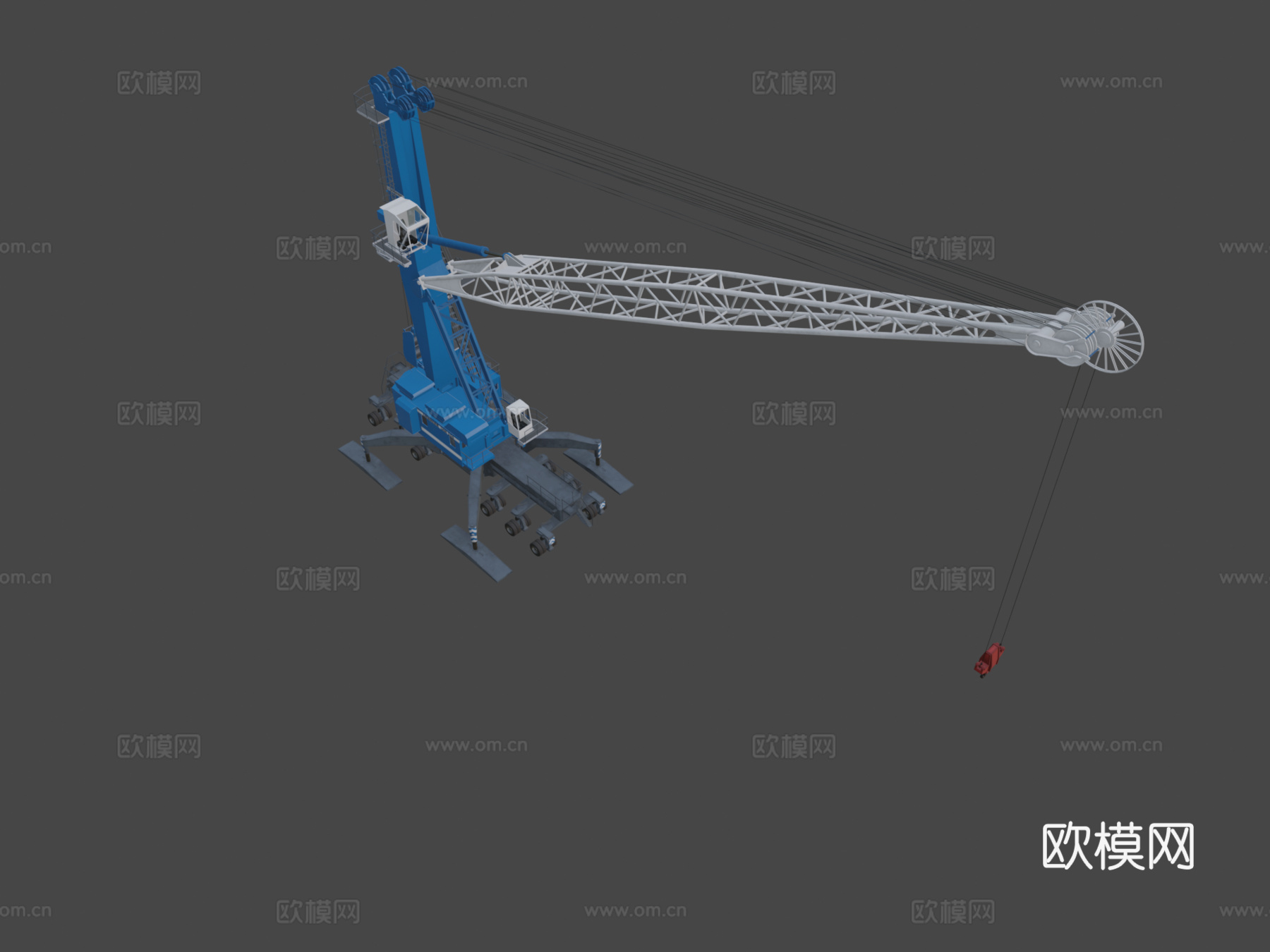 移动式港口起重机su模型