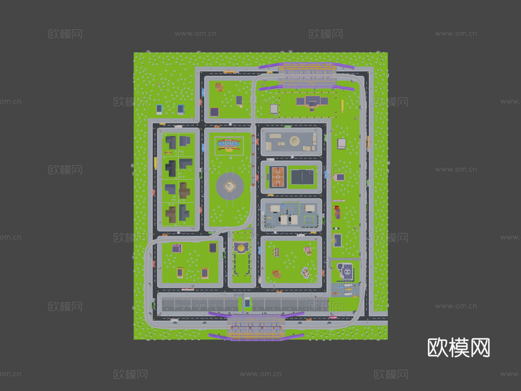 游戏城市建模su模型