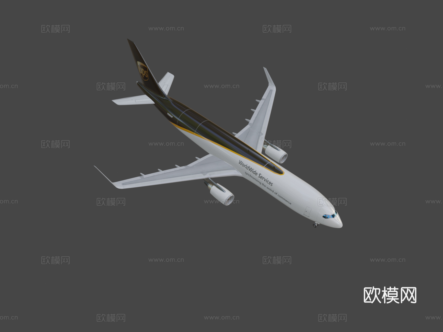 波音快递飞机su模型下载（渲染图5）