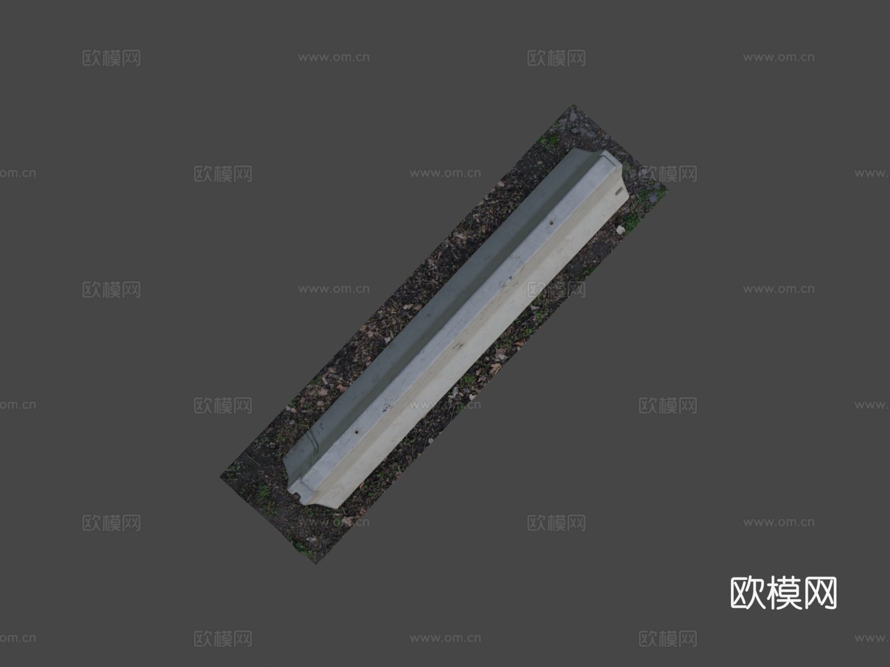 混凝路障墙su模型