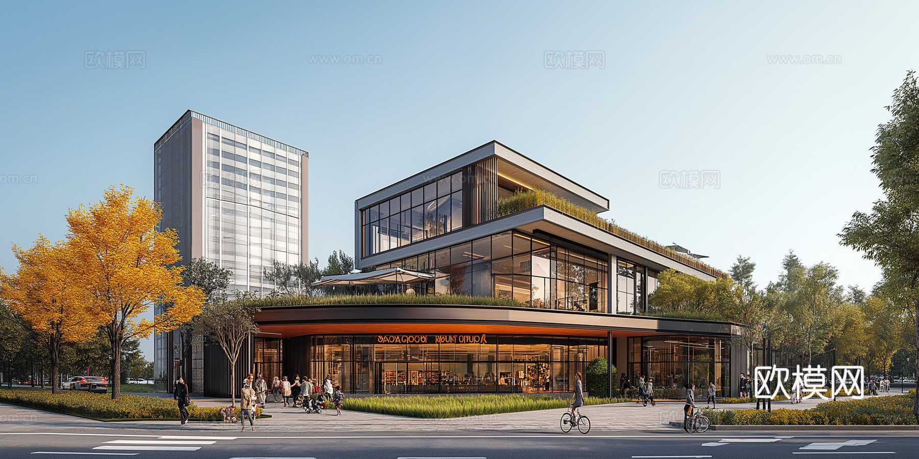 高清城市白天街道外景下载