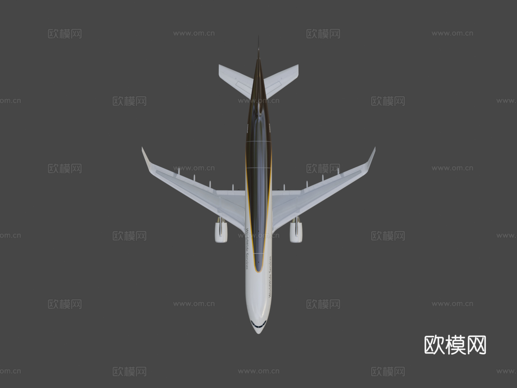 波音快递飞机su模型下载（渲染图6）