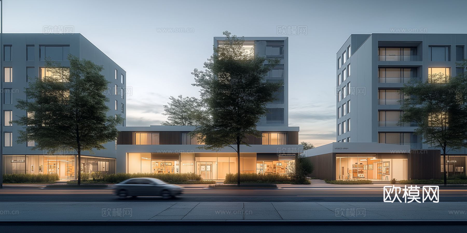 高清城市白天街道外景下载