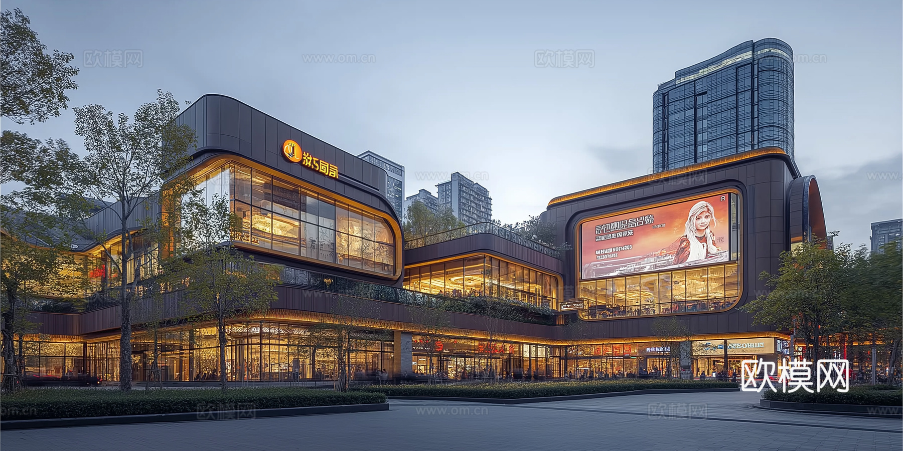 高清城市白天街道外景下载