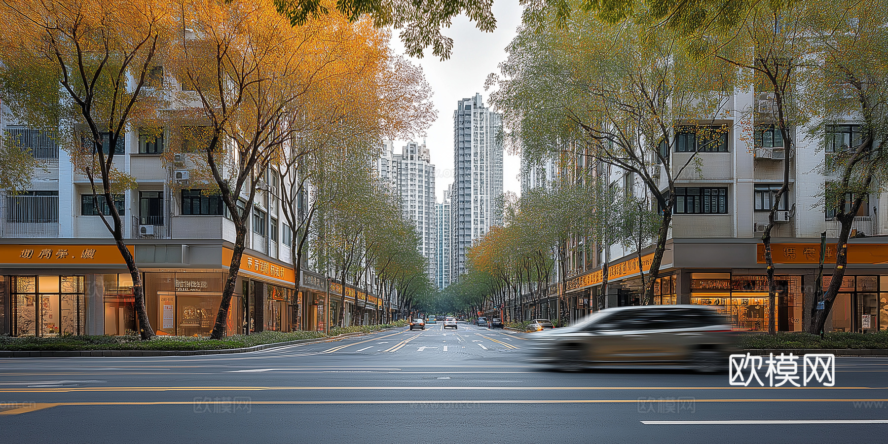 高清城市白天街道外景下载