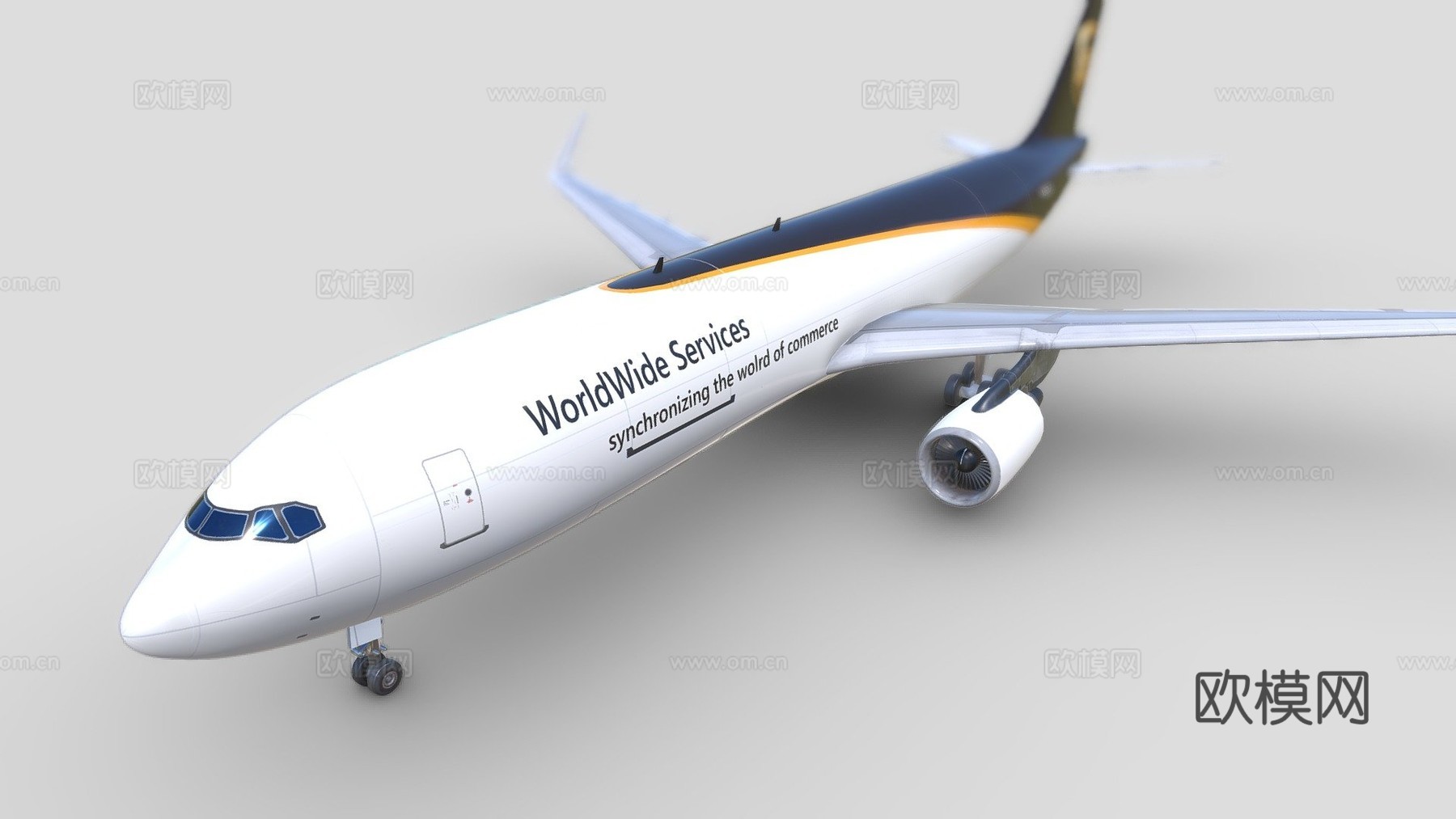 波音快递飞机su模型下载（渲染图2）