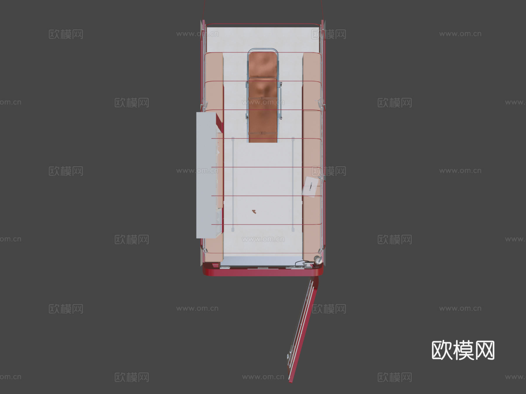 救护车有内饰su模型