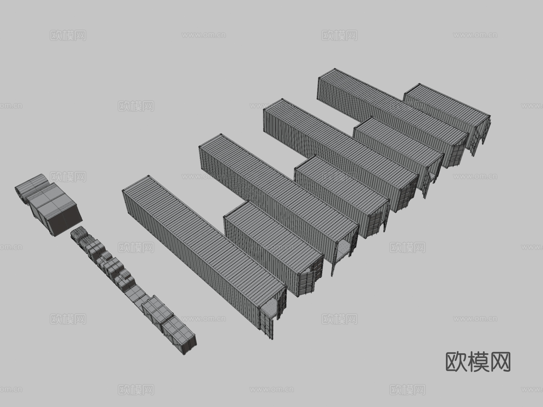 标准集装箱su模型