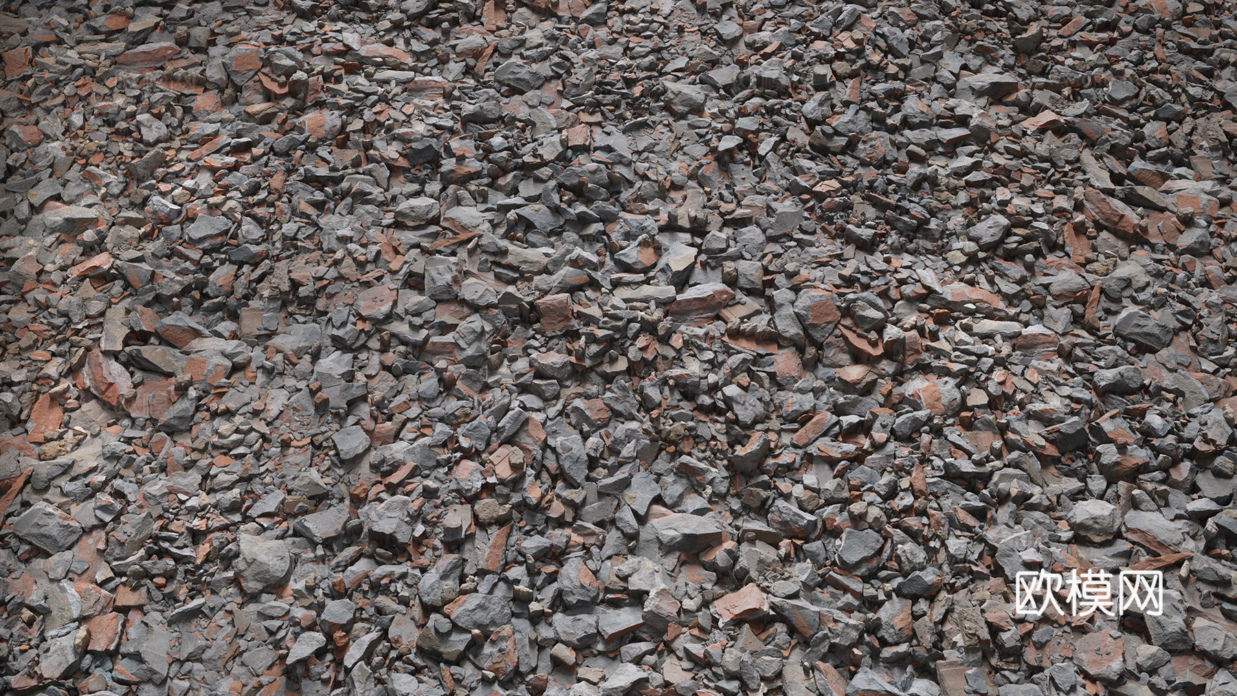 灰色碎石路 石头路