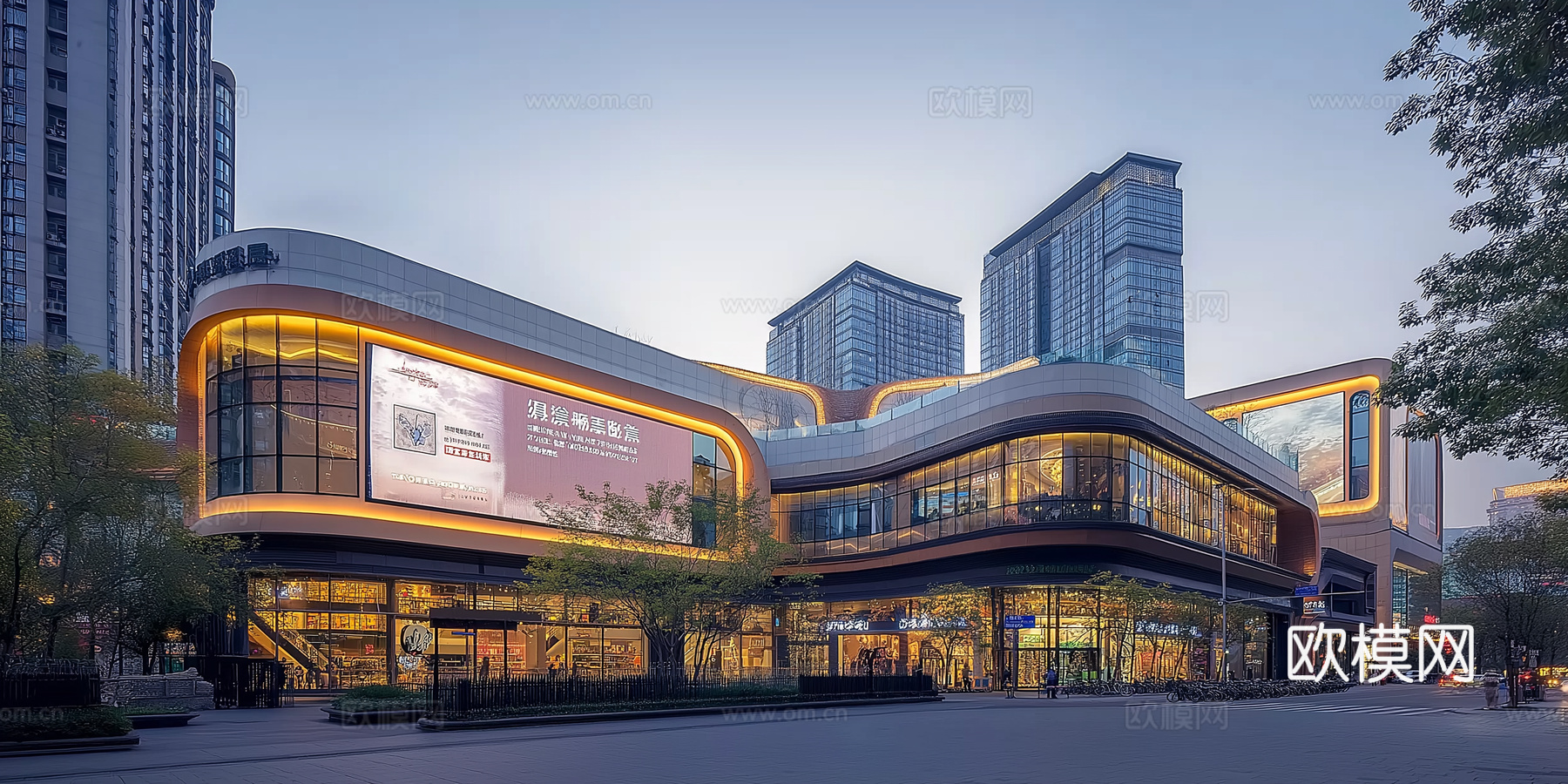 高清城市白天街道外景下载