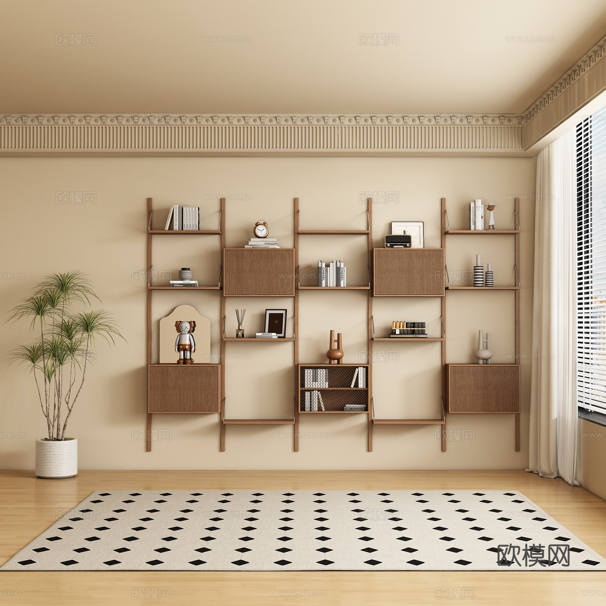 法式壁柜 吊柜3d模型下载