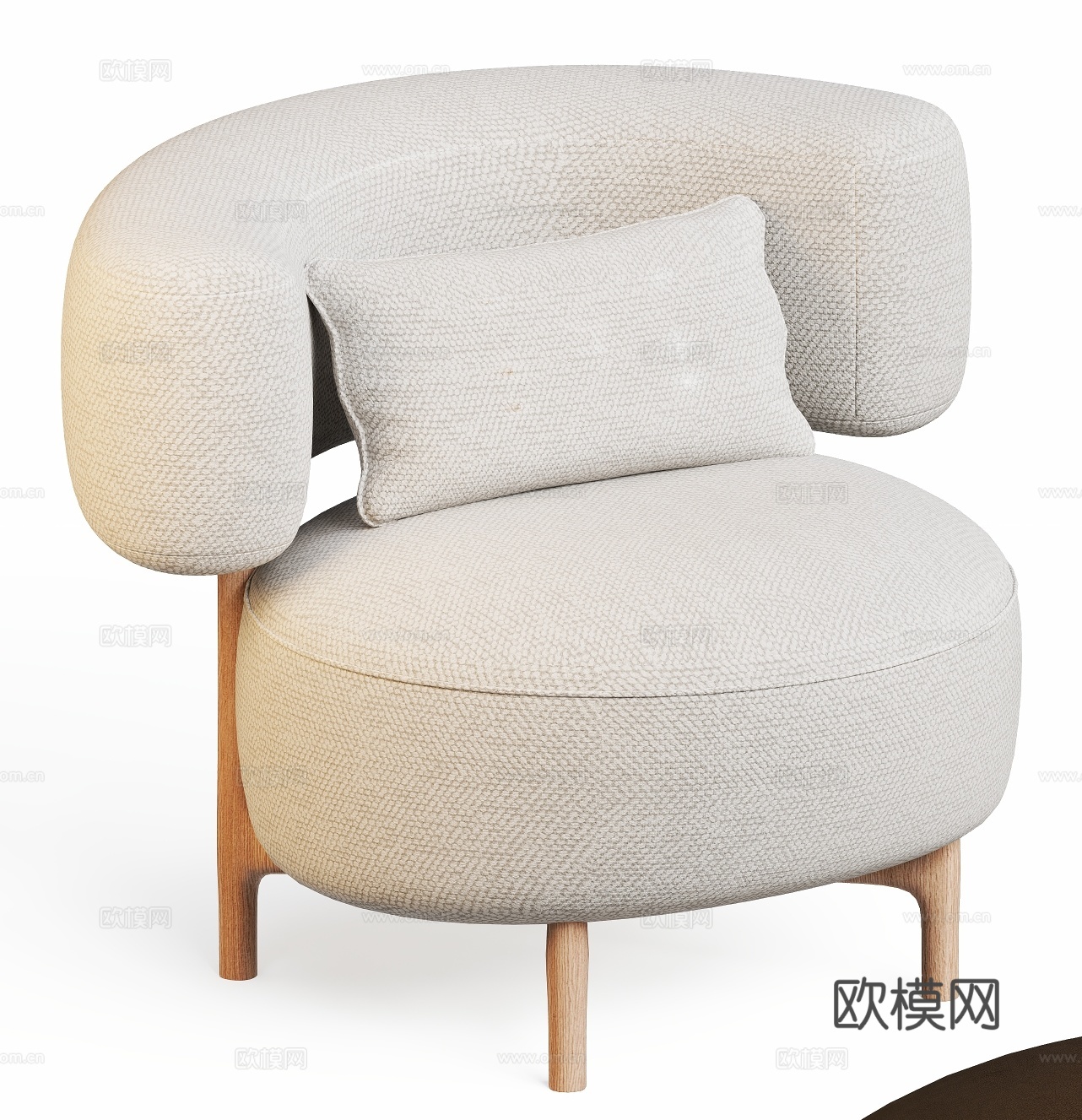 现代休闲椅su模型下载（渲染图3）