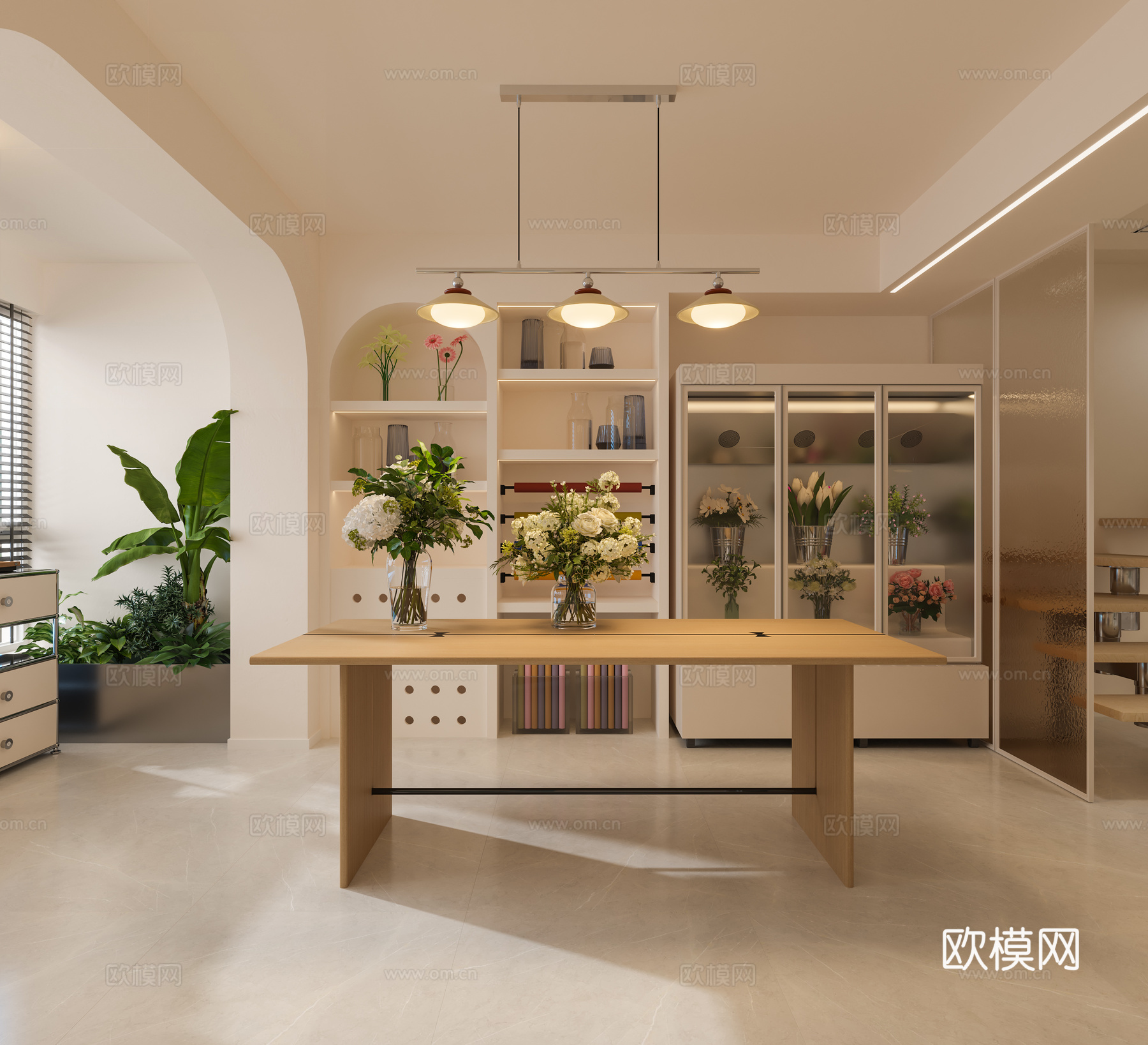 现代花店3d模型下载（渲染图1）