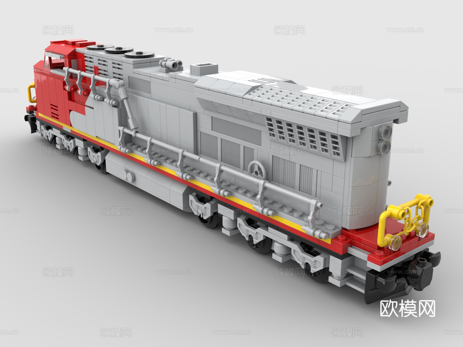 乐高 LEGO 玩具 积木 蒸汽火车 复古火车 高铁3d模型