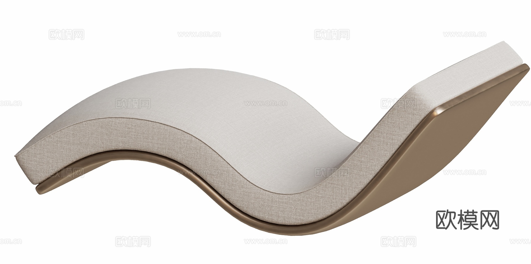现代异形躺椅su模型下载（渲染图3）
