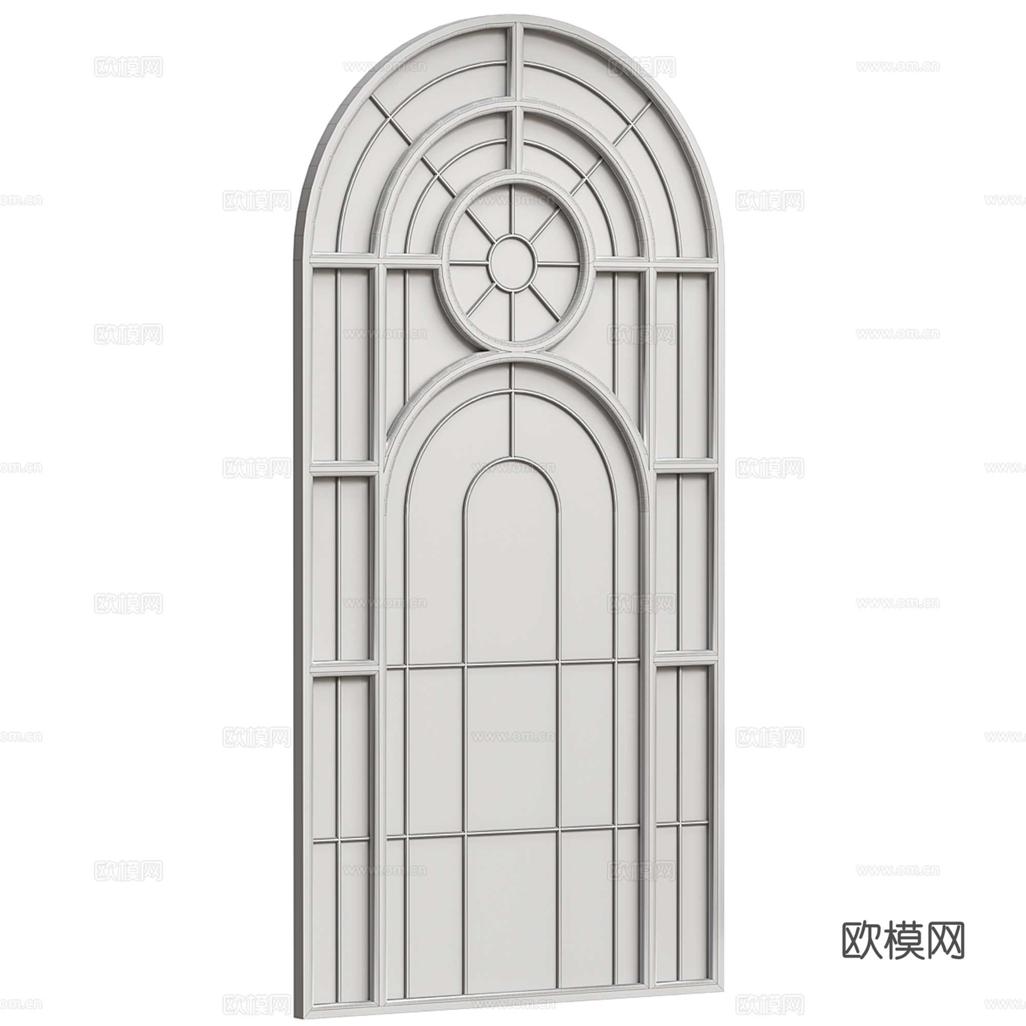 法式拱形窗 落地窗3d模型