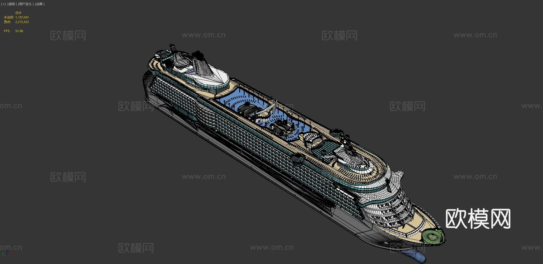 游轮3d模型