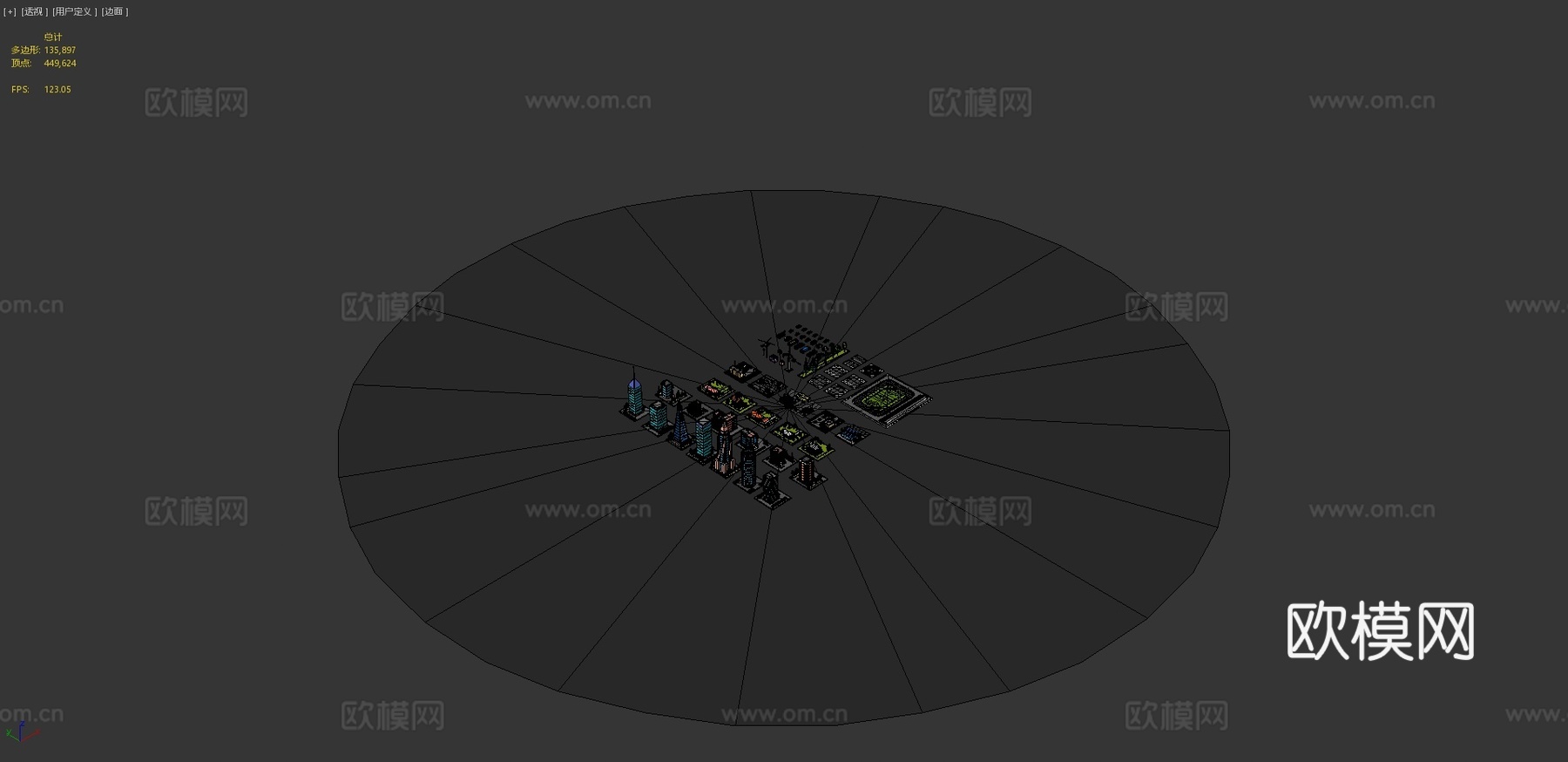 城市建筑构件3d模型