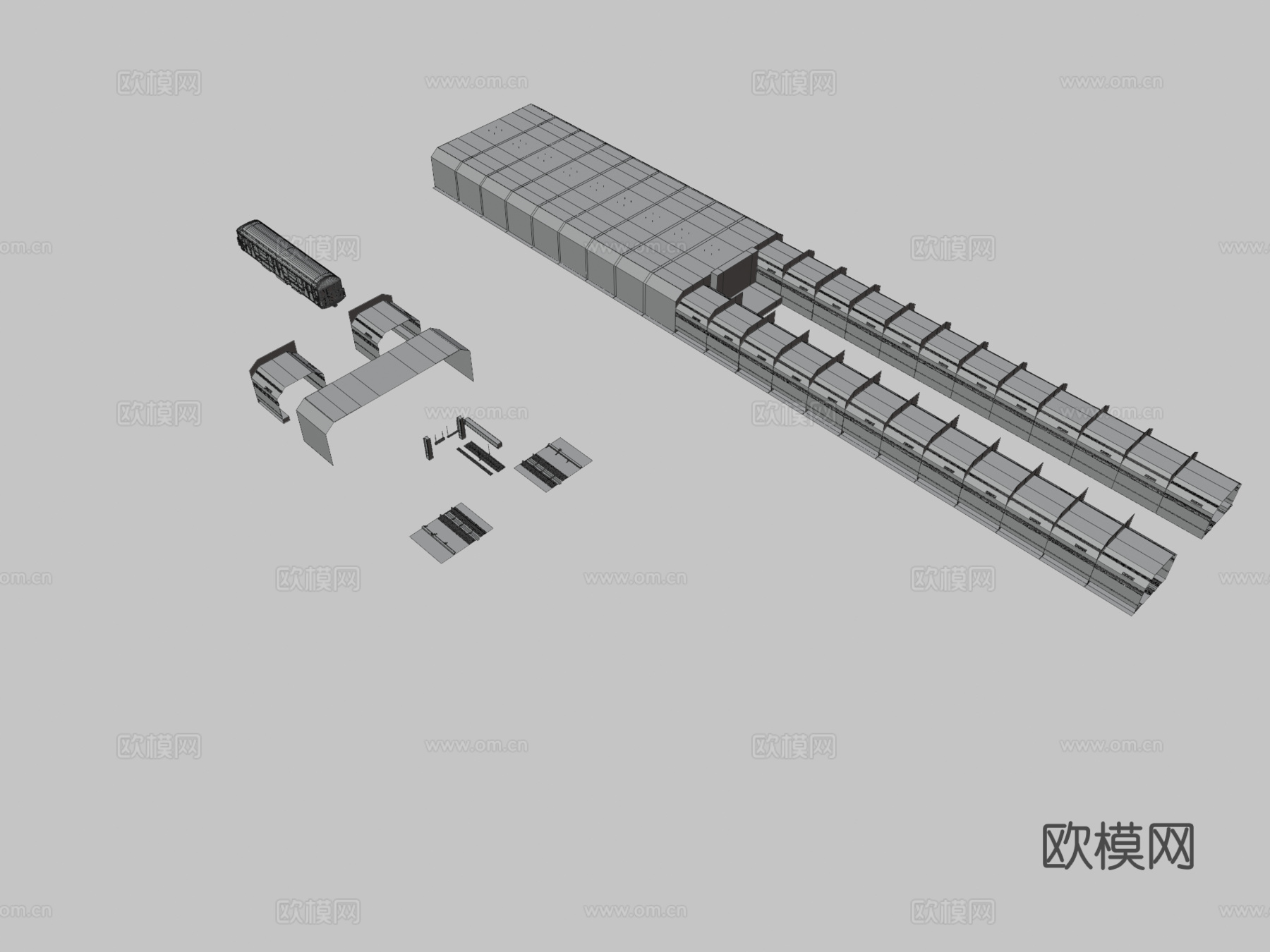 地铁站3d模型