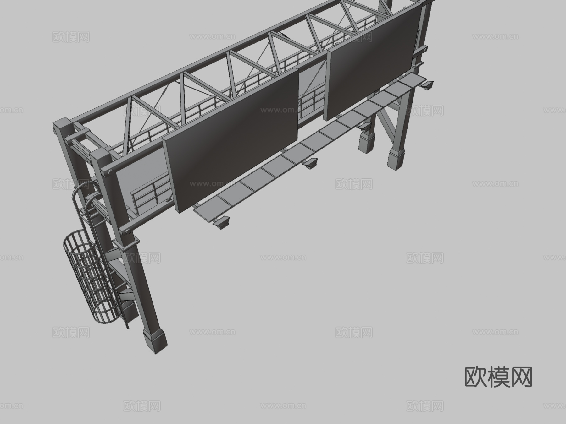 龙门标志牌 指示牌 广告牌3d模型