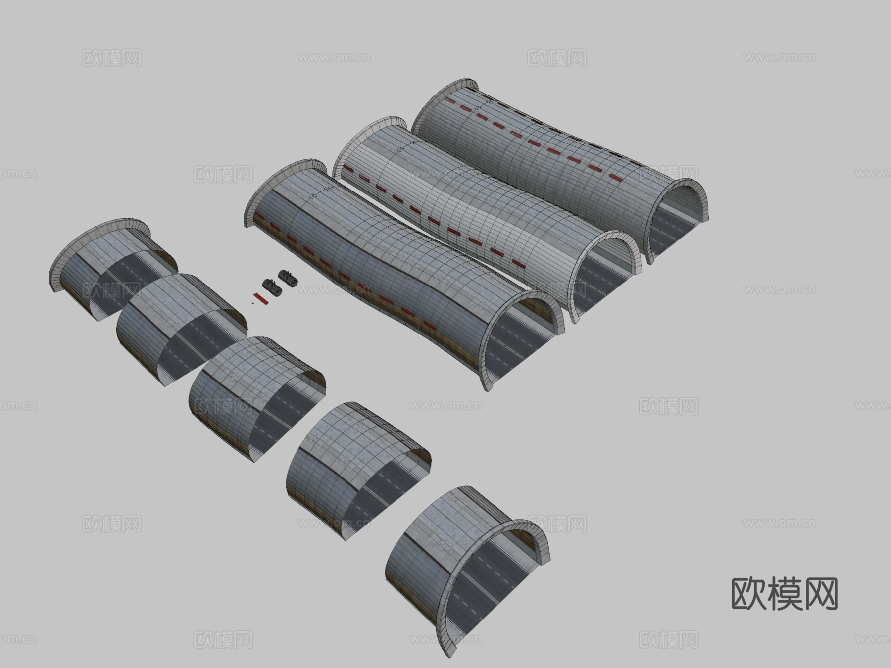 高速公路 隧道3d模型