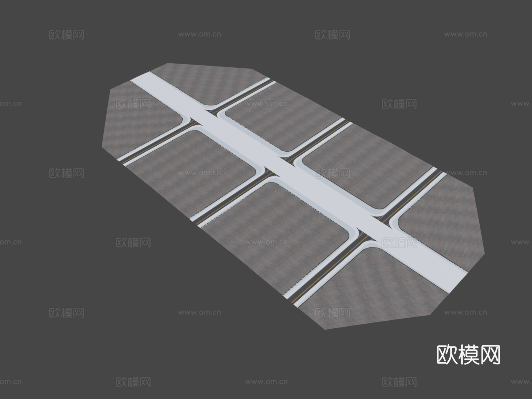 马路 道路3d模型