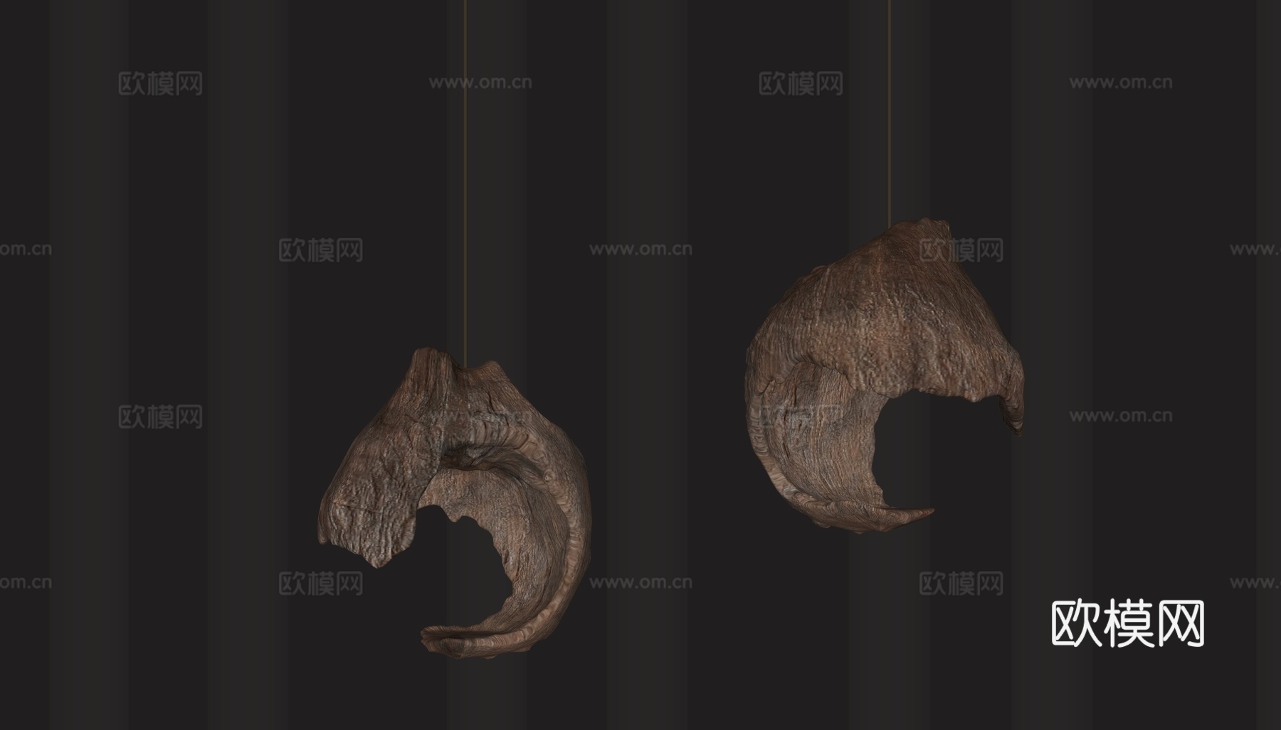 侘寂风吊灯su模型下载（渲染图1）