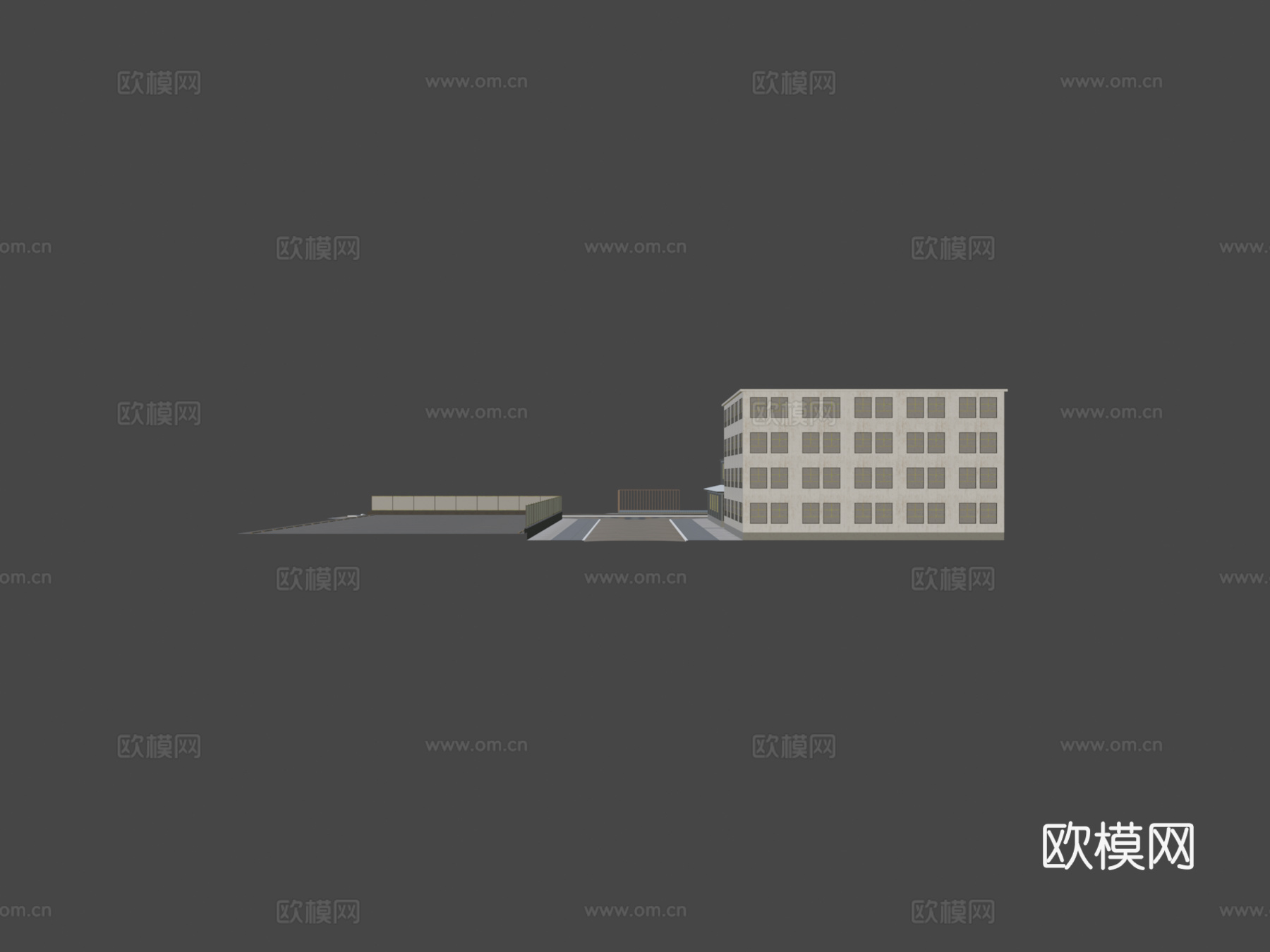 道路交叉口 停车场3d模型