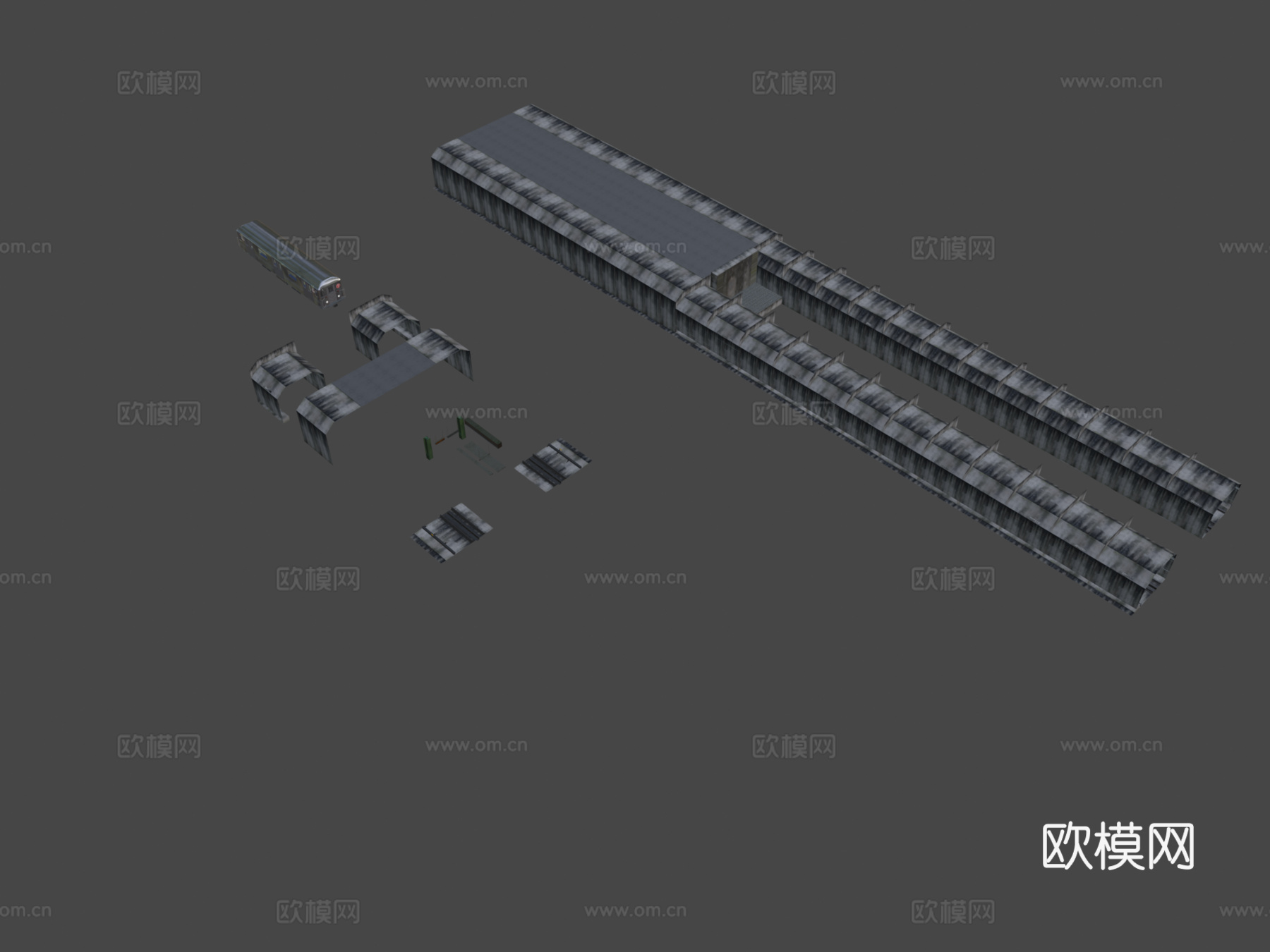 地铁站3d模型