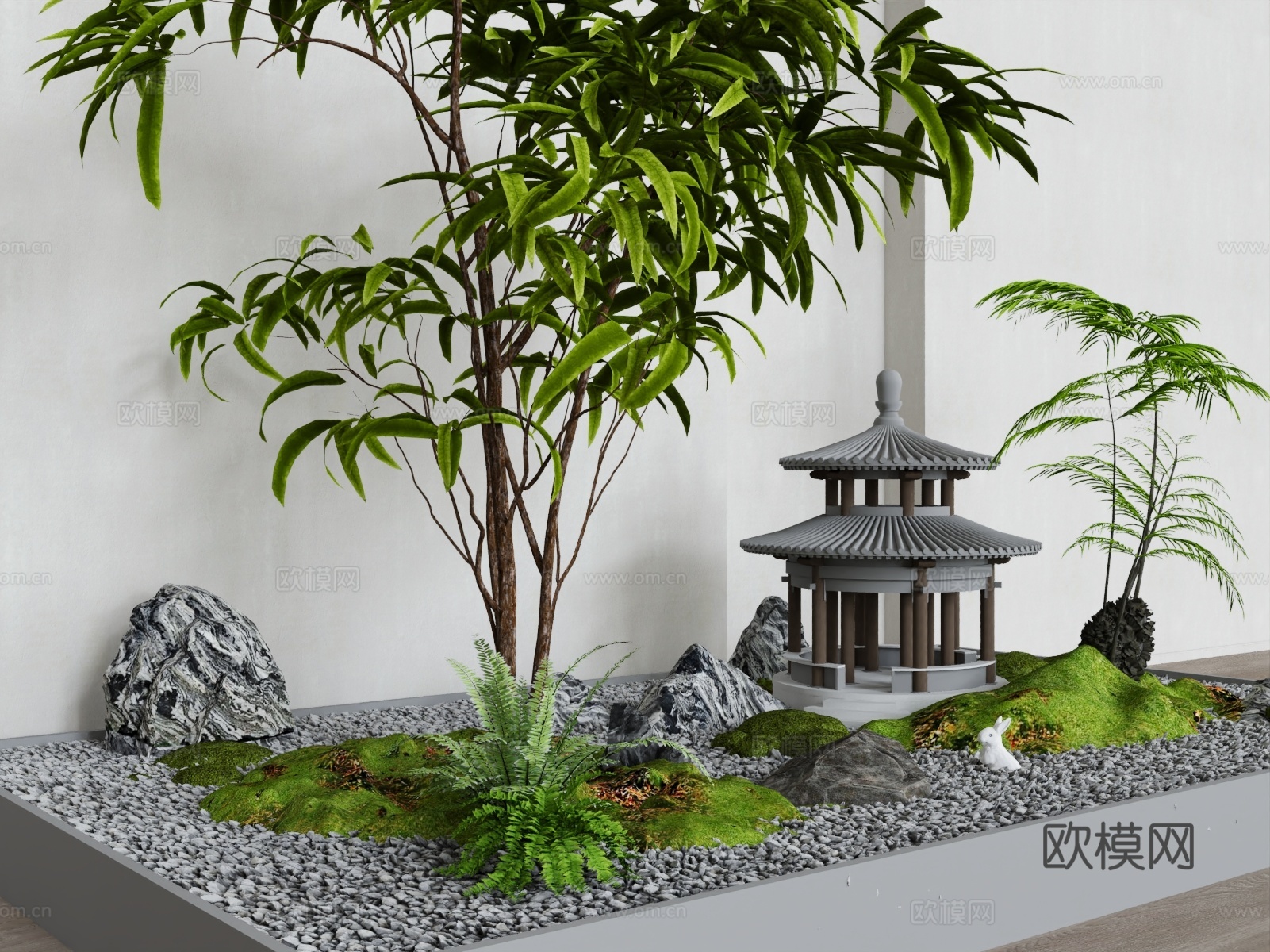 室内景观 植物造景3d模型