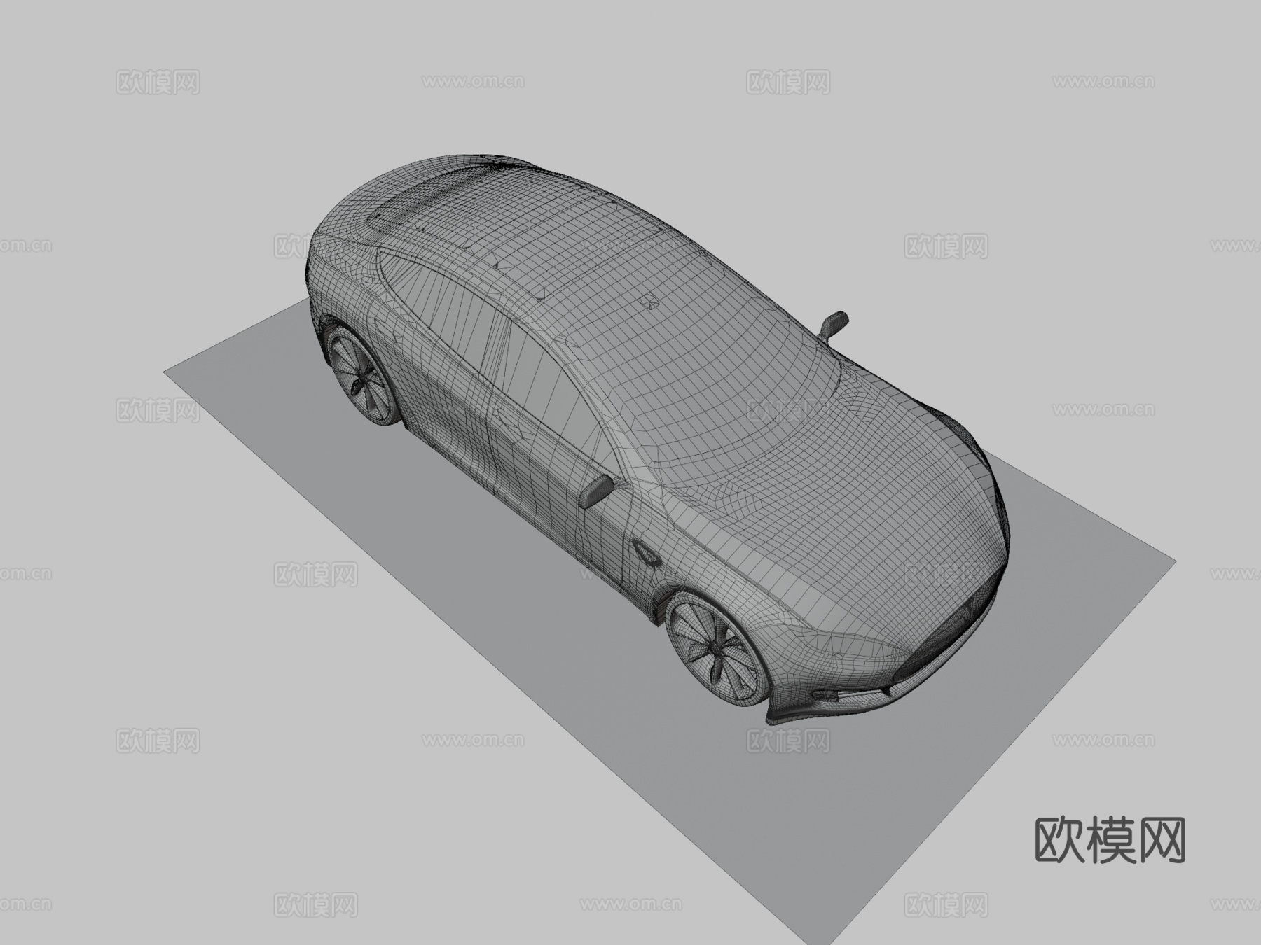 红色汽车 轿车 豪车3d模型