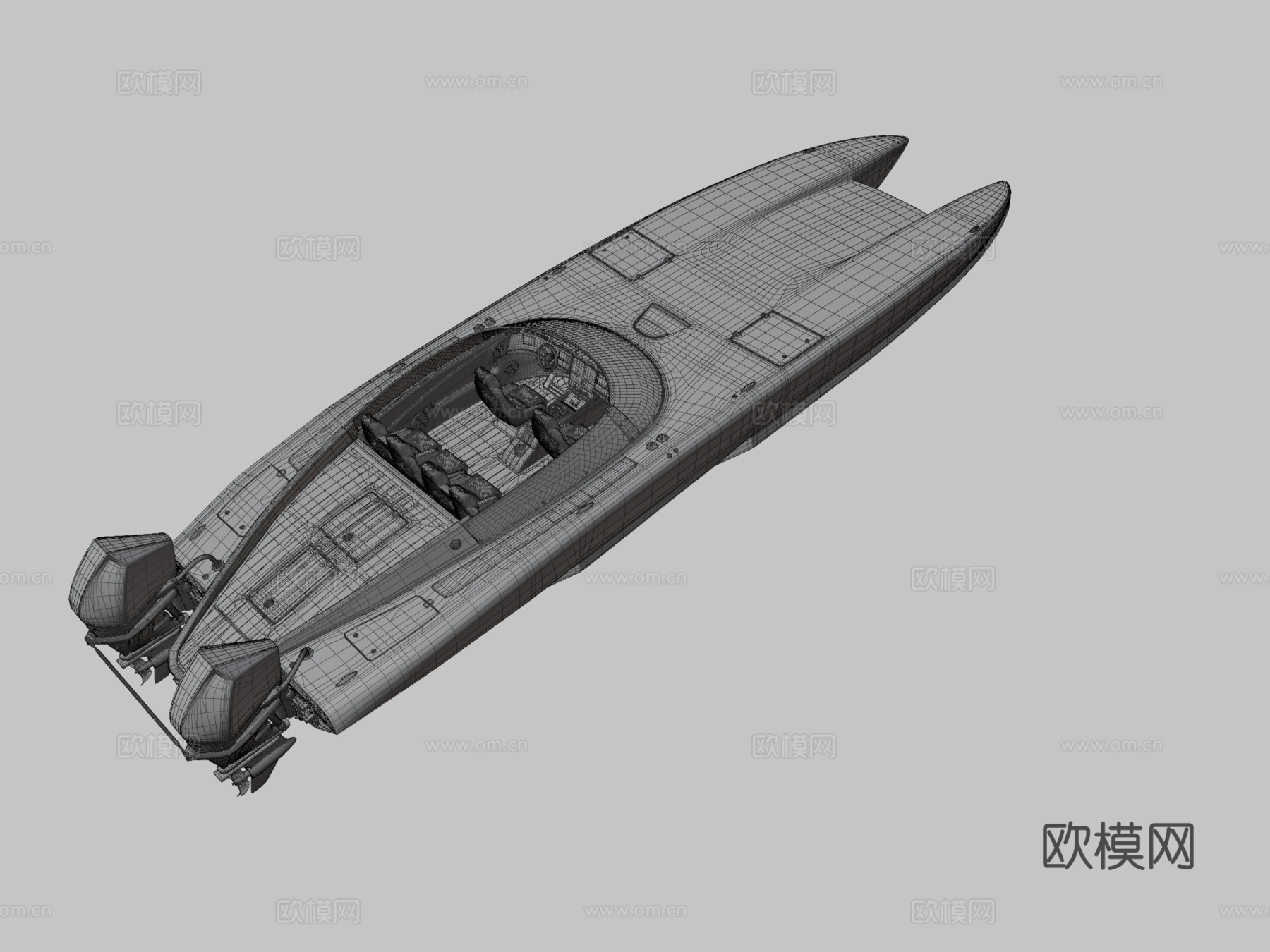 游艇 汽艇 赛艇3d模型