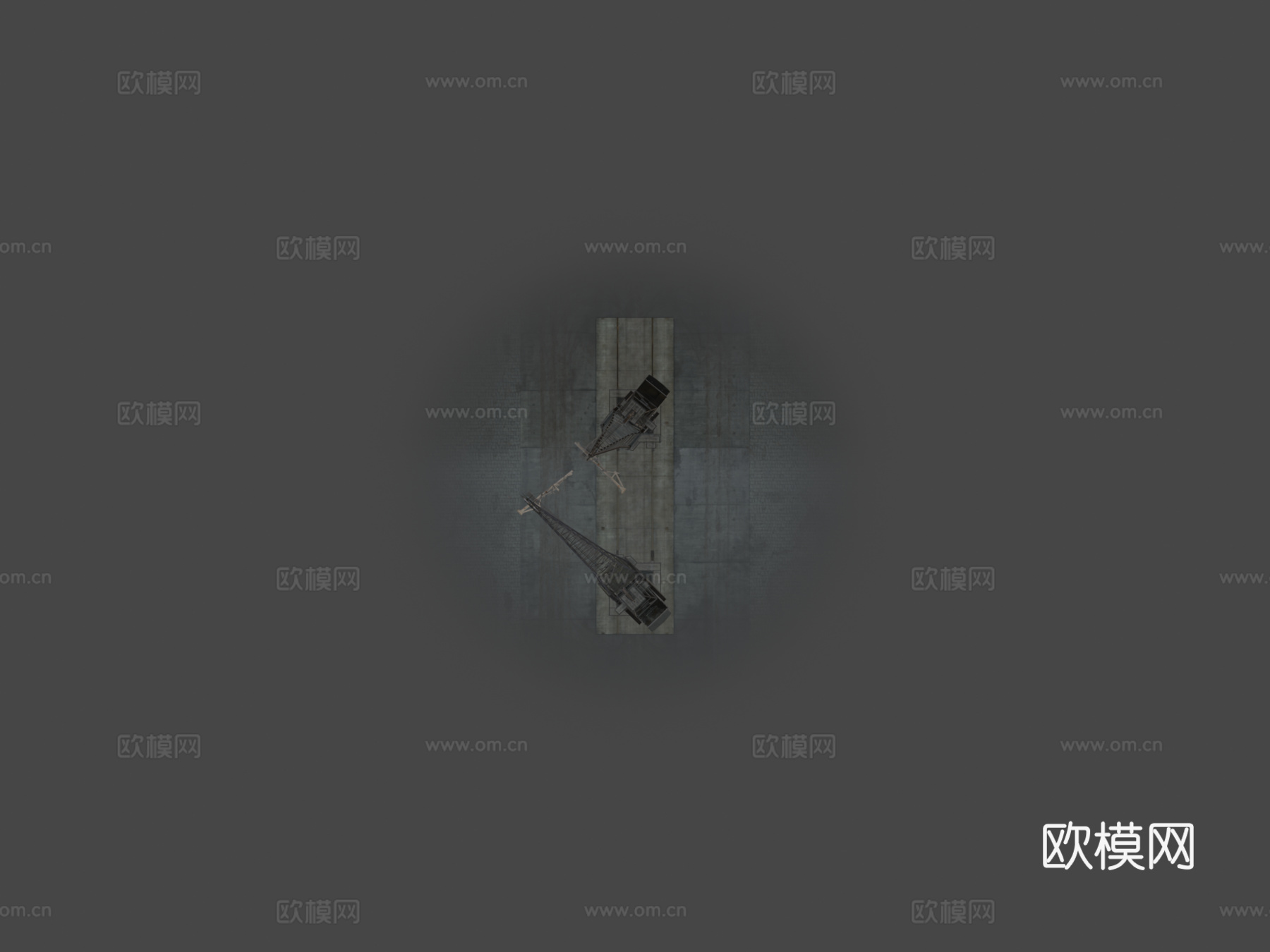 工业塔吊 起重机 大吊机3d模型下载（渲染图7）