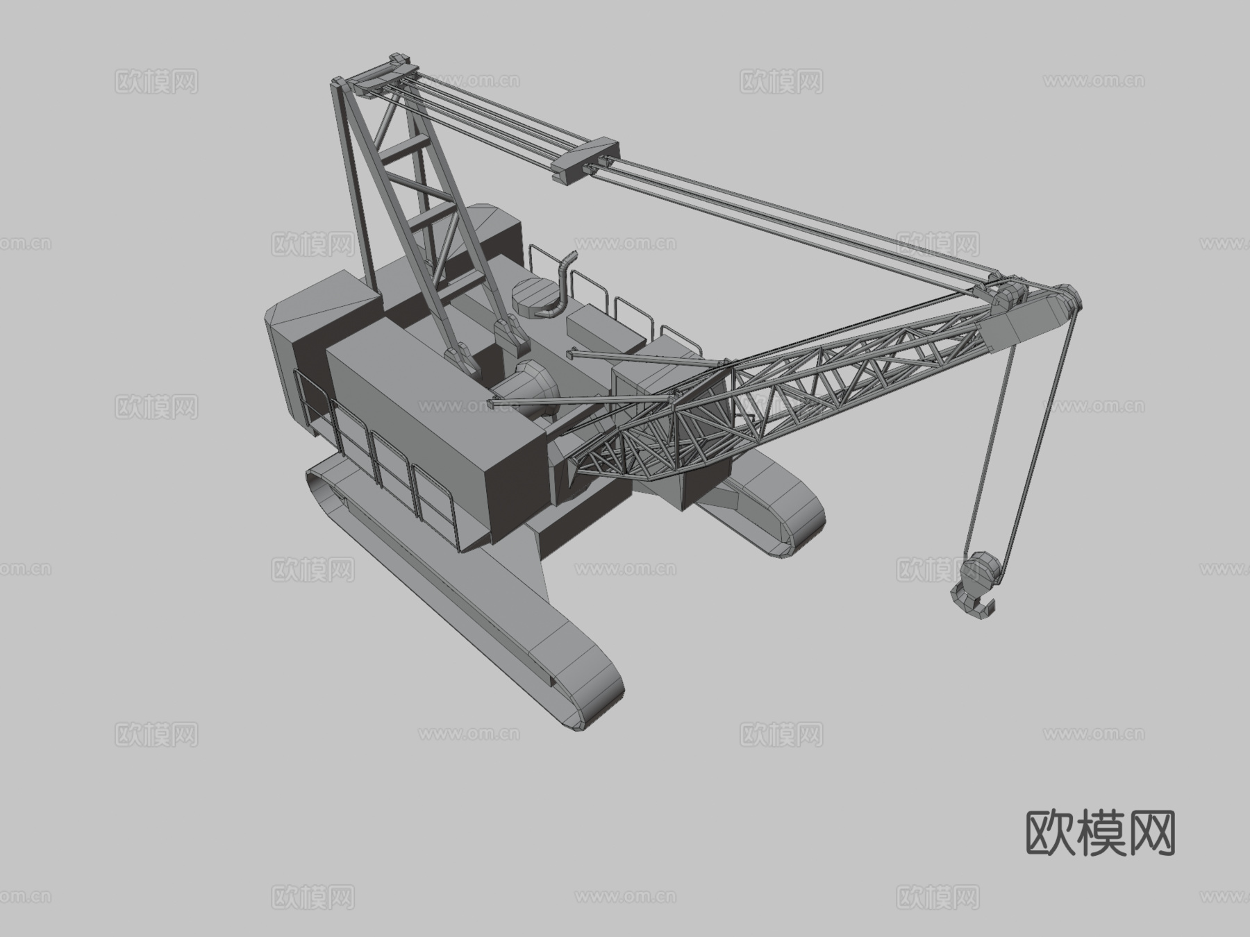 履带式起重机3d模型