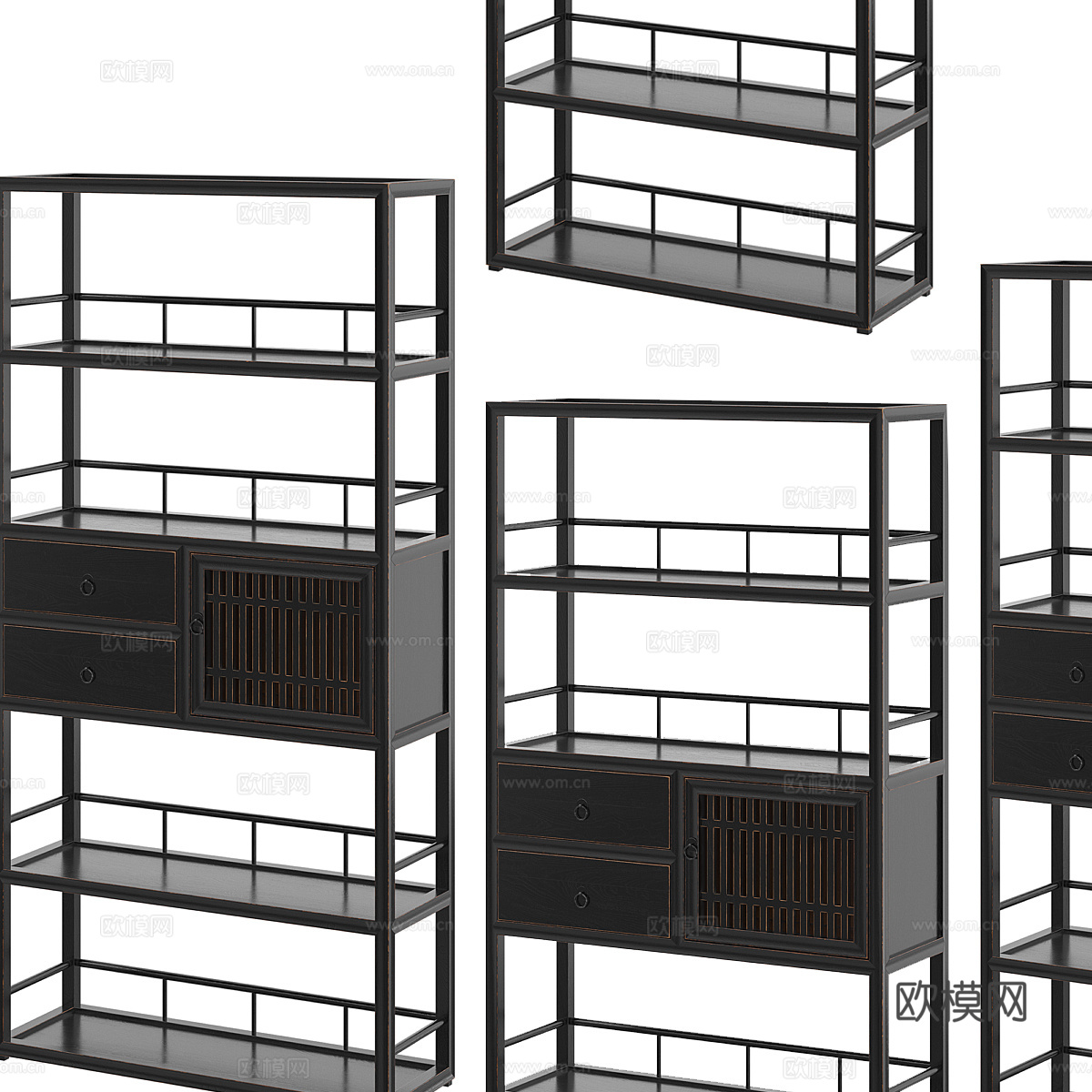 北欧装饰柜 置物架3d模型